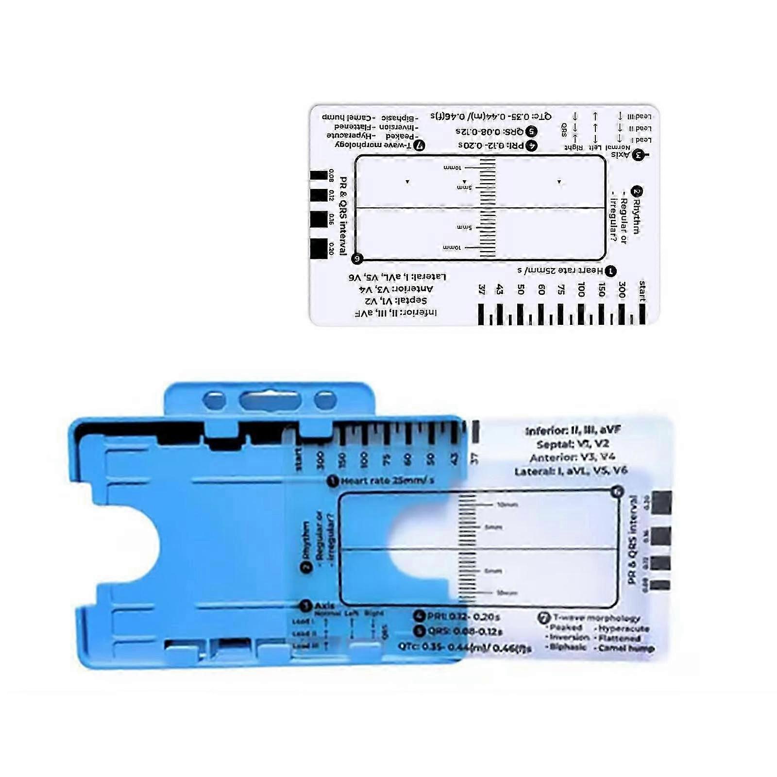 Plastic Electrocardiogram 7 Step Ruler Card For Precise Measurements Quick Assessments Hospitals Clinics Educational Use
