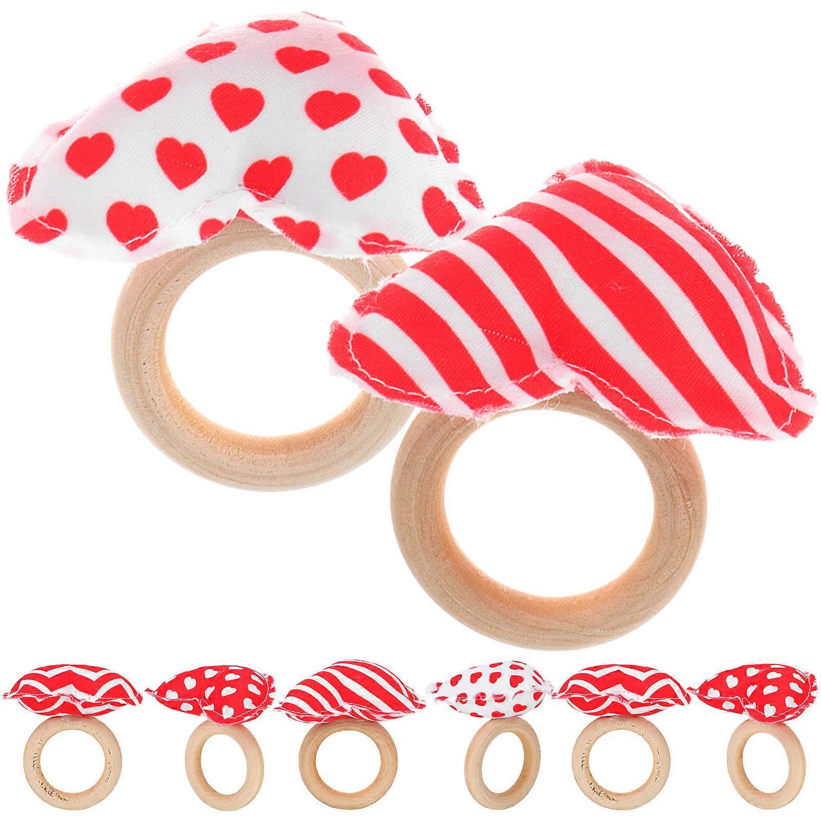 Napkin Rings Valentine's Day Heart Shape Table Setting Thanksgiving 8Pcs 6.3x6.3cm