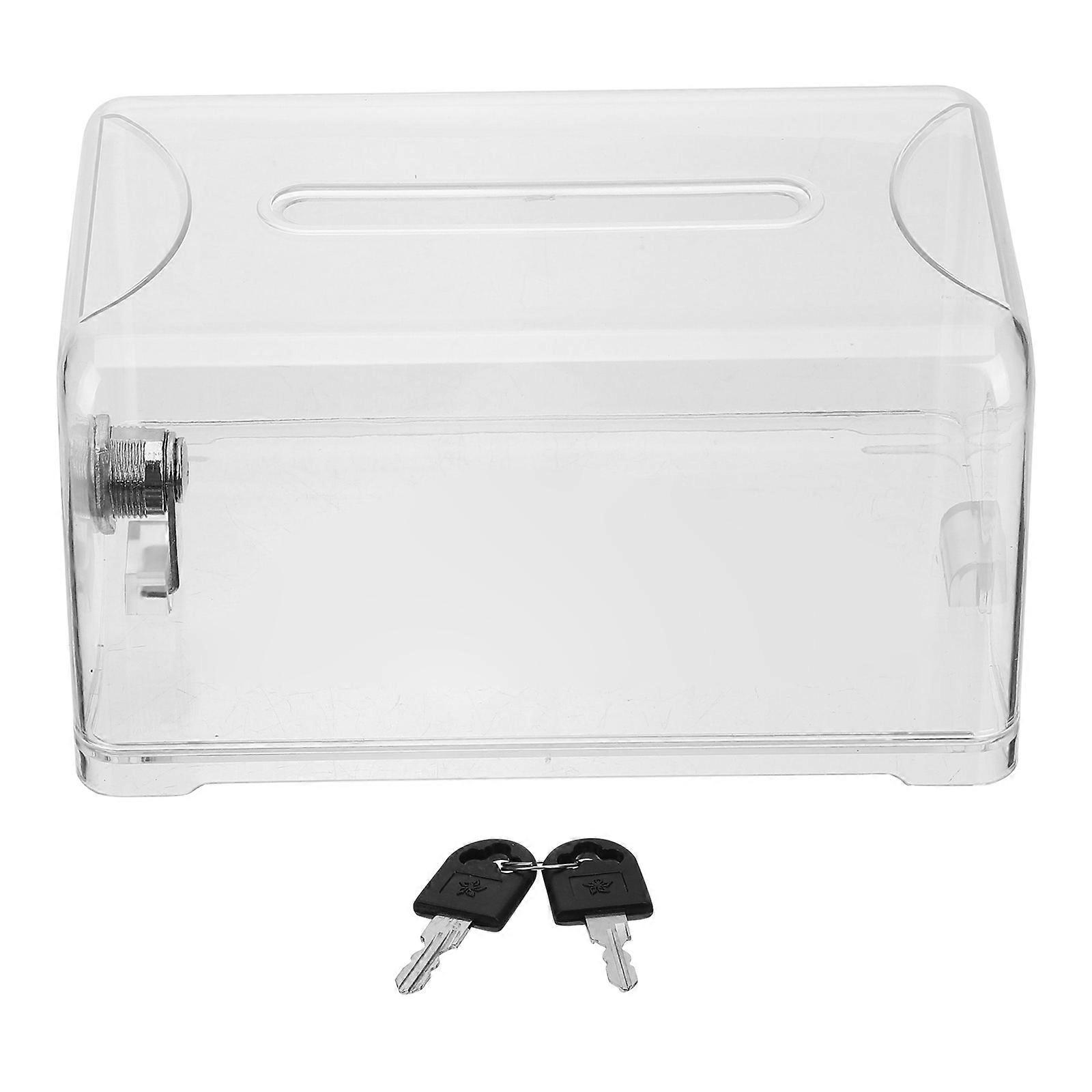 Business Card Case with Lock, Transparent Holder for Company Cards, Conference and Office Use, Organized Display Design