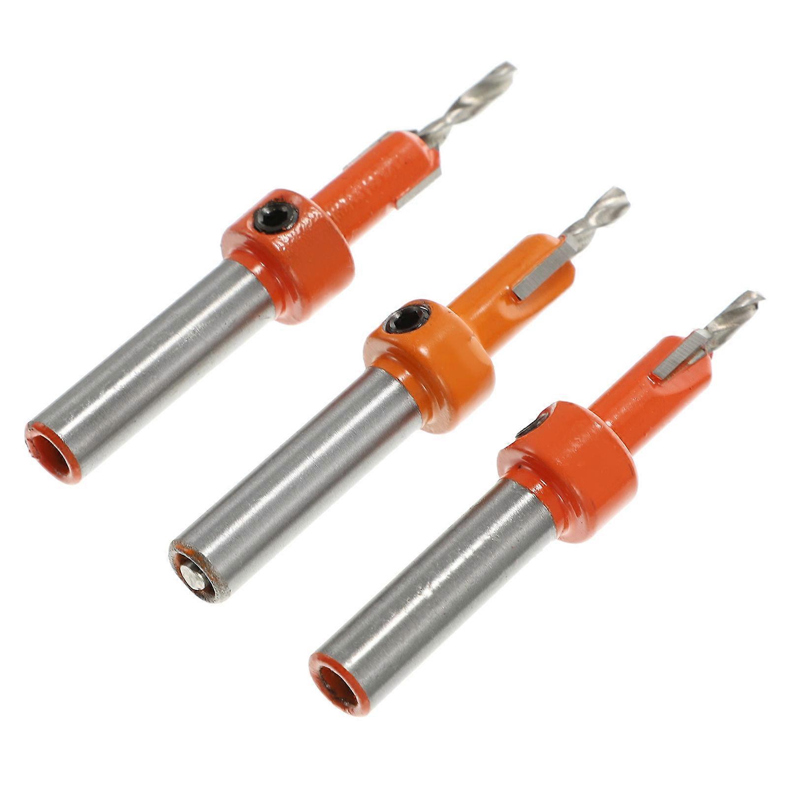 Metal Chamfer Tool Countersink Drills For Woodworking Projects 3Pcs