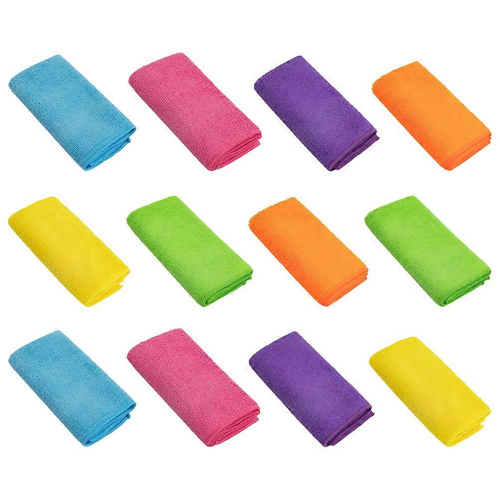 12 Pack Microfiber Cleaning Cloths Super Absorbent, Multi Surface Use for Kitchen, Car, and Home Reusable Dishcloths for Utensils and Surfaces