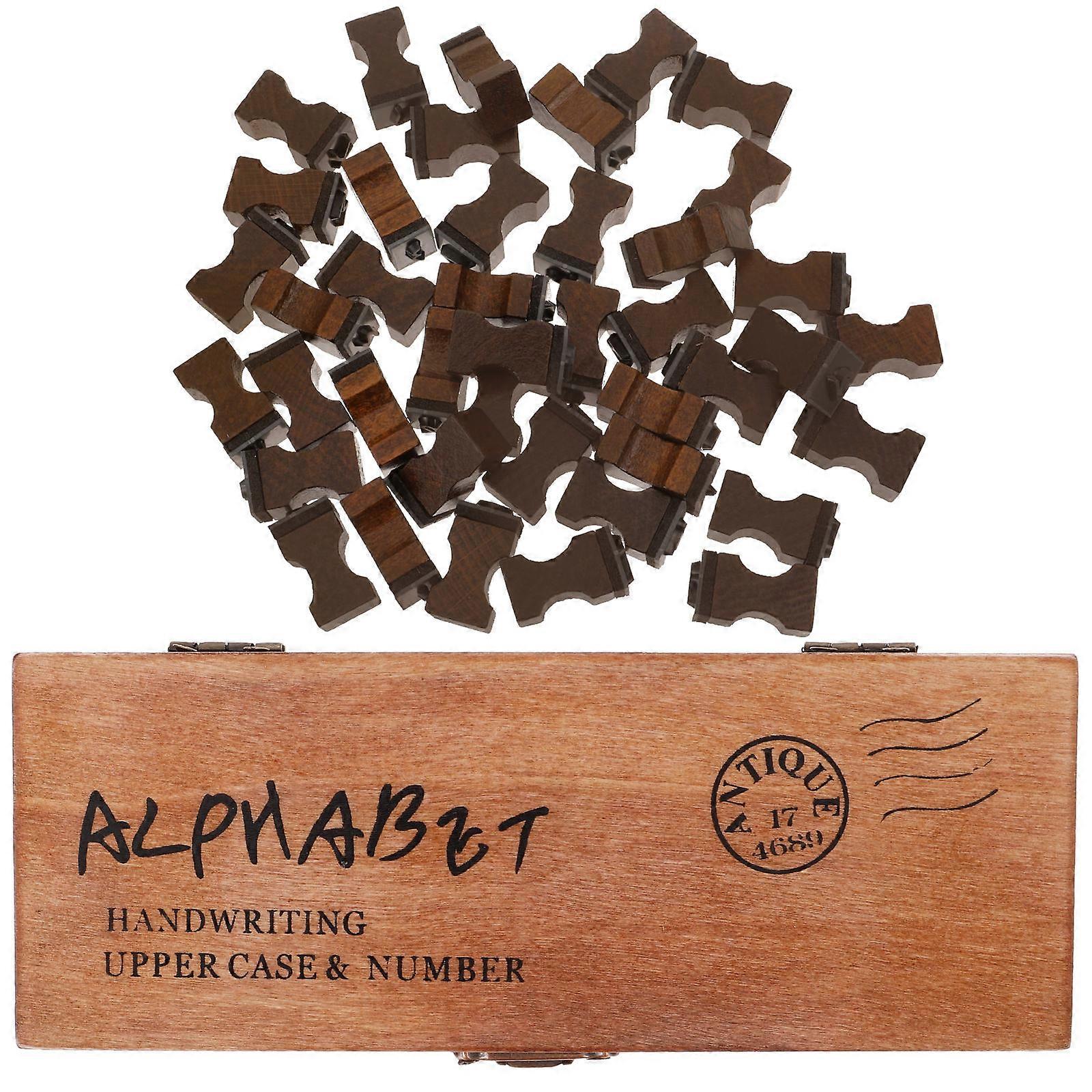 Wooden Alphabet Set for Scrapbooking, DIY Crafting & Card Making – Compact Design with Assorted Letter Patterns for Easy Storage and Portability