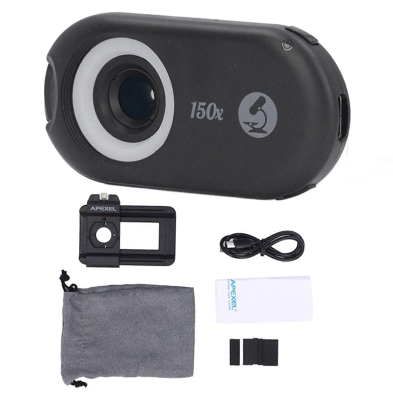 150X Phone Microscope Lens with CPL Filter & LED Light for Clear, Detailed Imaging