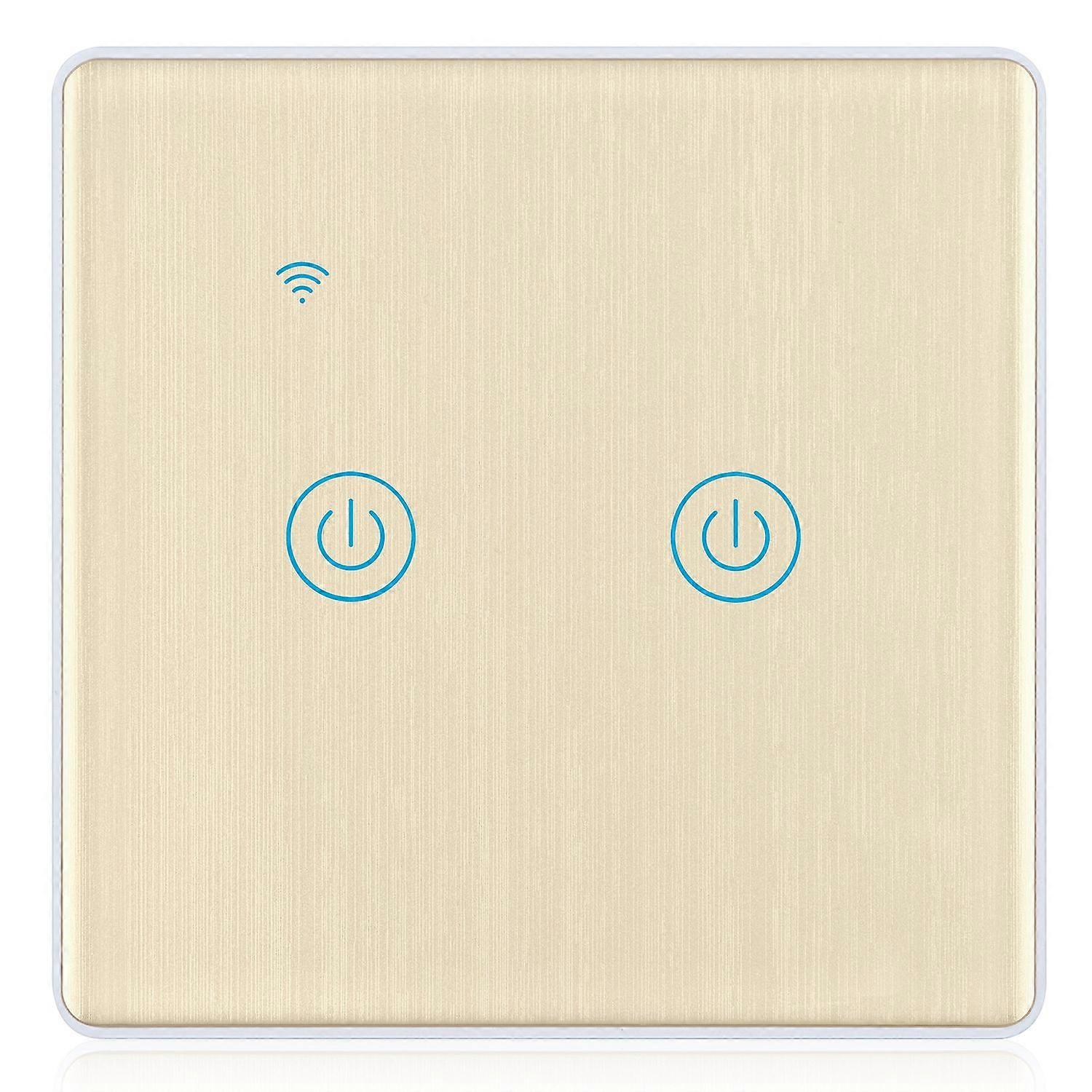DS-101JL-2 2 Gang WiFi Bluetooth-compatible Dual Mode APP Voice Control Smart Touch Wall Switch
