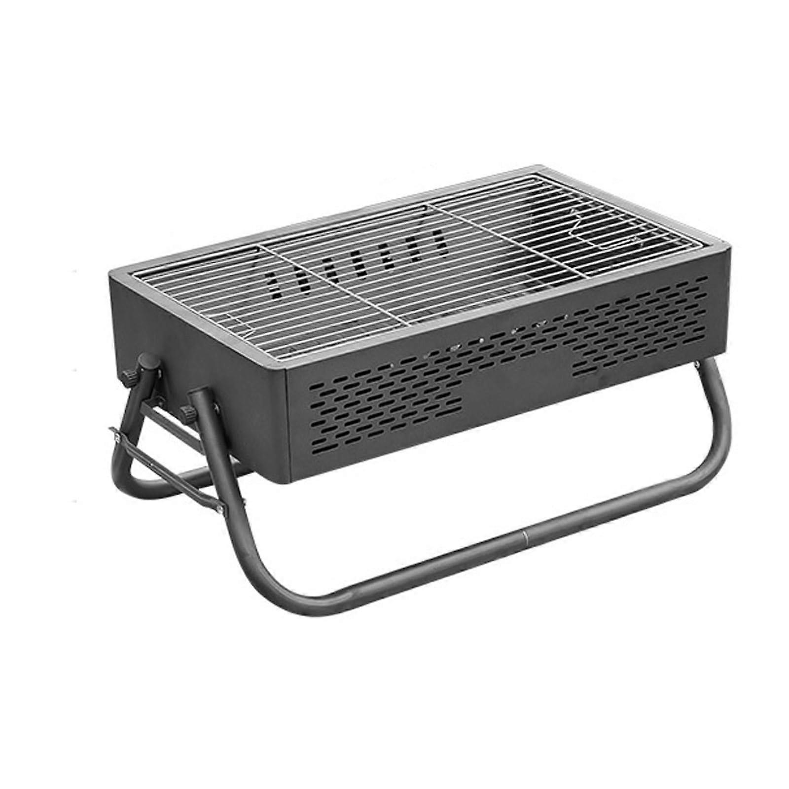 Portable Charcoal Grill, Folding Outdoor BBQ Grill for Garden, Camping, Picnic - White Color, Compact Design