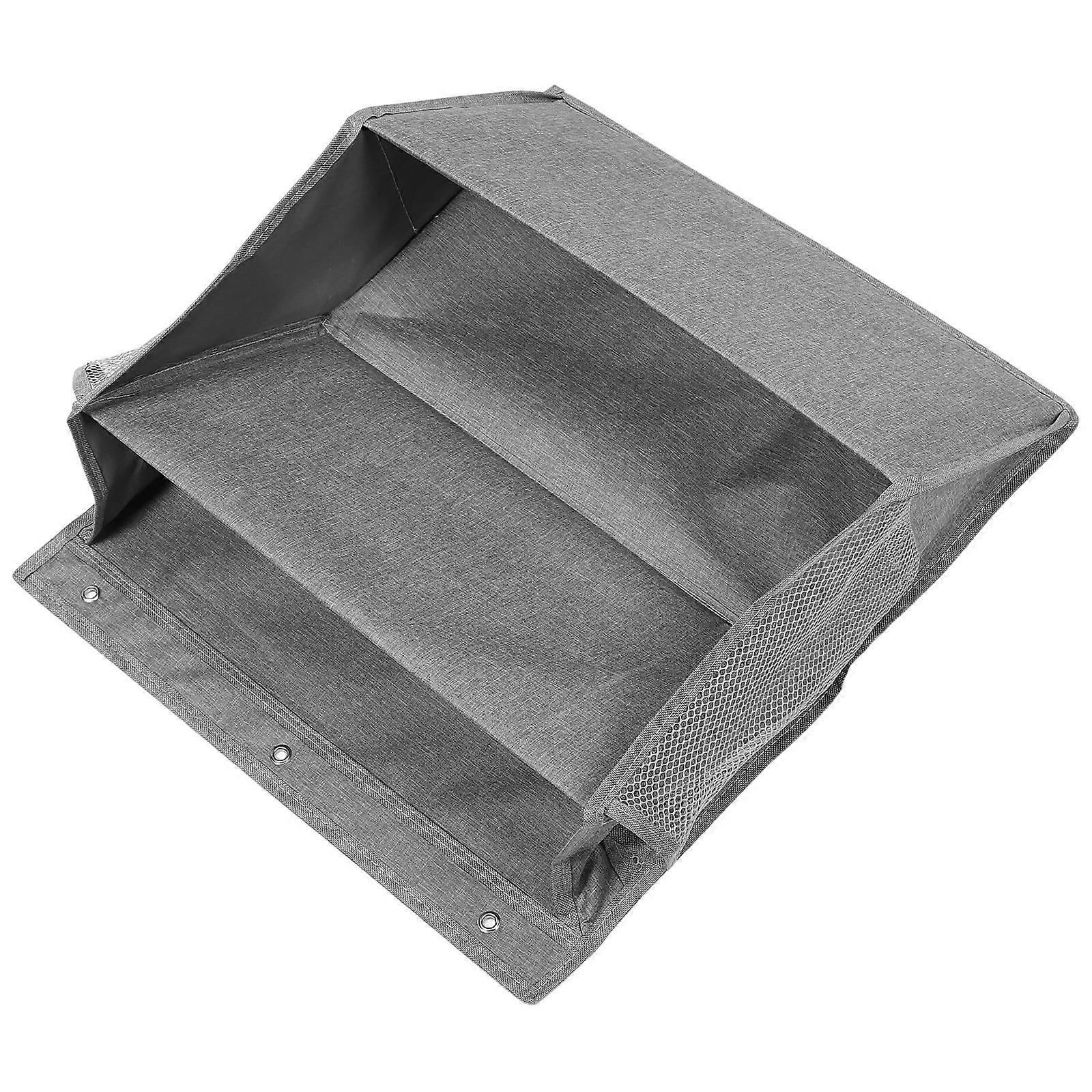 Wall Mount Rv Shoe Rack Storage Solution With Hooks For Travel -Saving Design Grey Color 47.00X43.00X1.00Cm 1Pcs