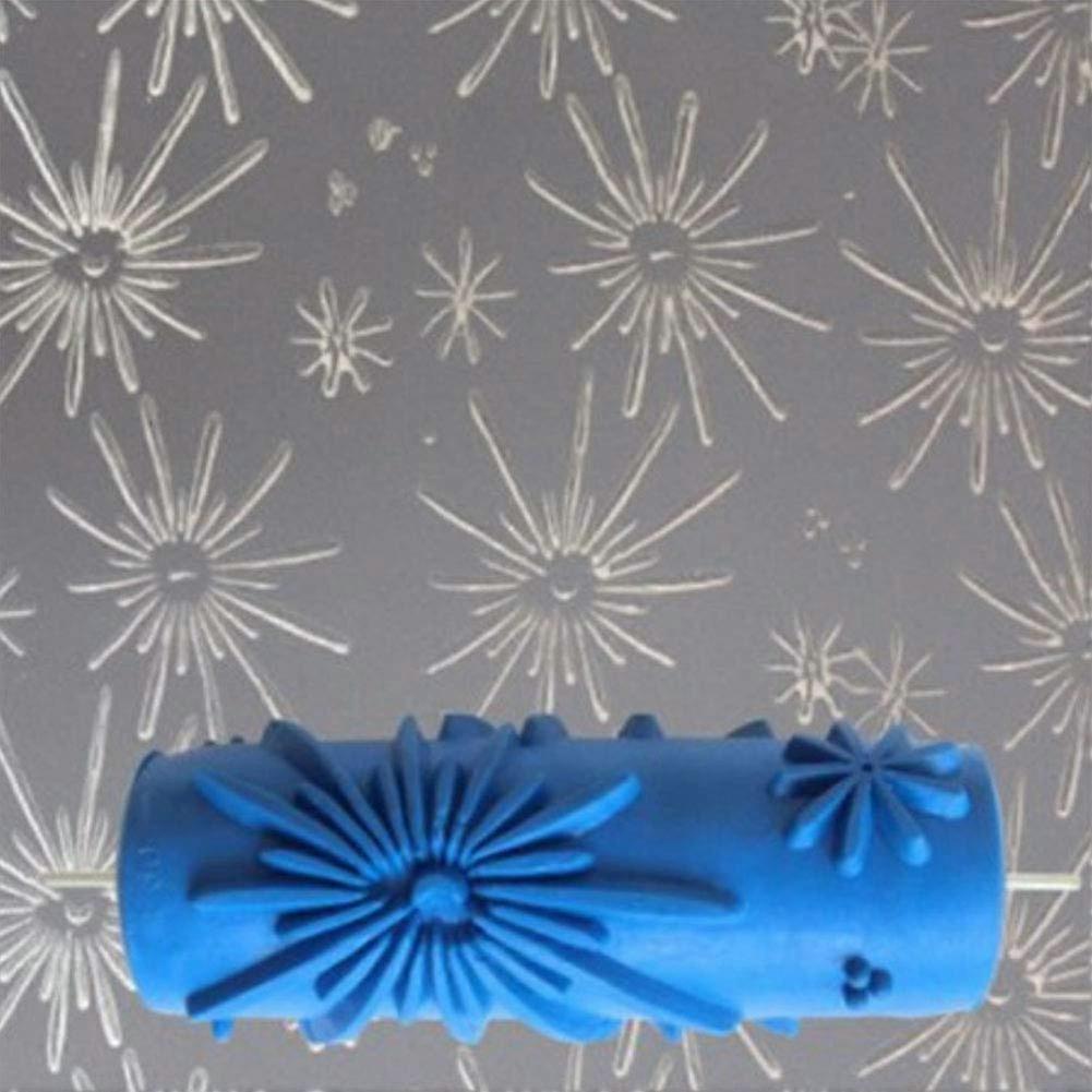 5 Inch DIY Embossed Painter's Roller with Various Pattern Options, Durable Structural Design for Textured Finishes