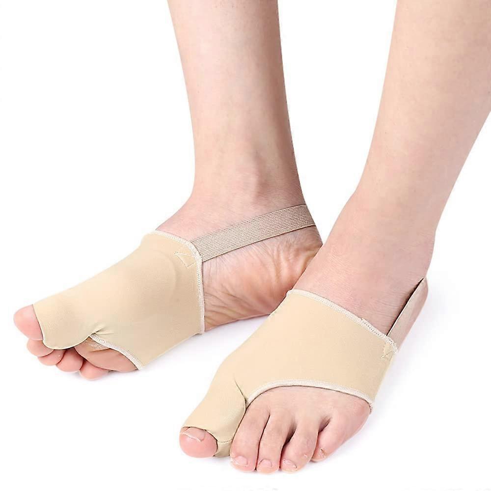 Big Toe Straightener Pack Of 2 - Hallux Valgus Orthosis, Bunion Splint, Flesh Color Size S