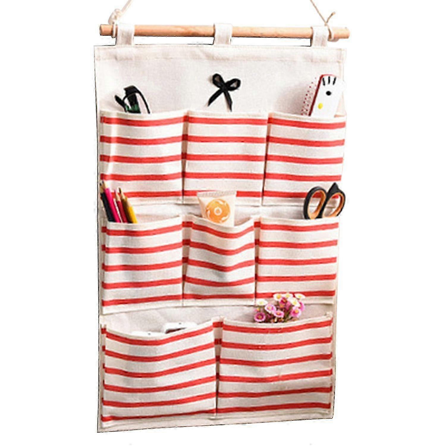 Washable Hanging Storage Bag Large Capacity Space Saving 6/8 Grids Wardrobe Organizer