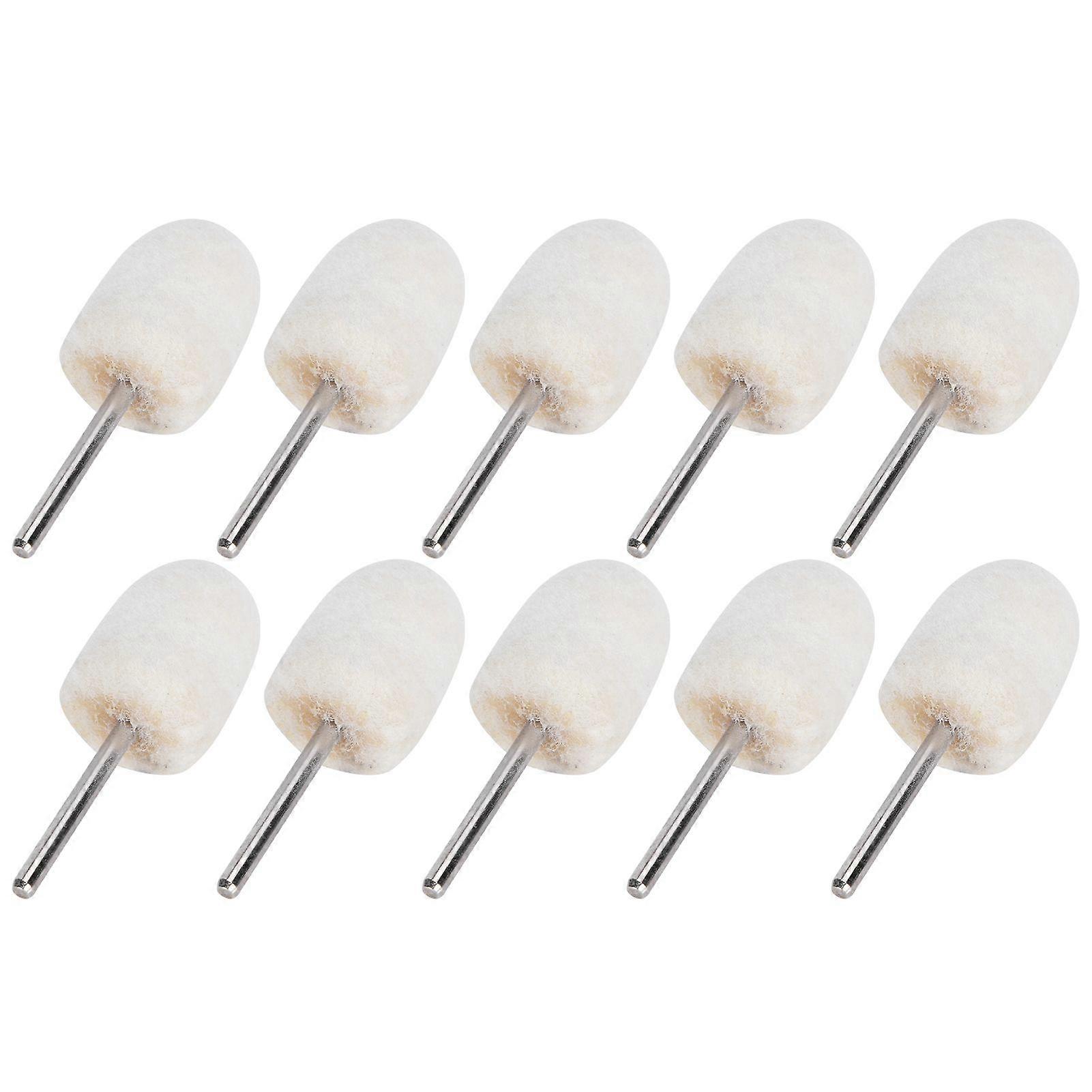2025 Latest Model  10pcs 0.6in Wool Grinding Head Portable Polishing Buffing