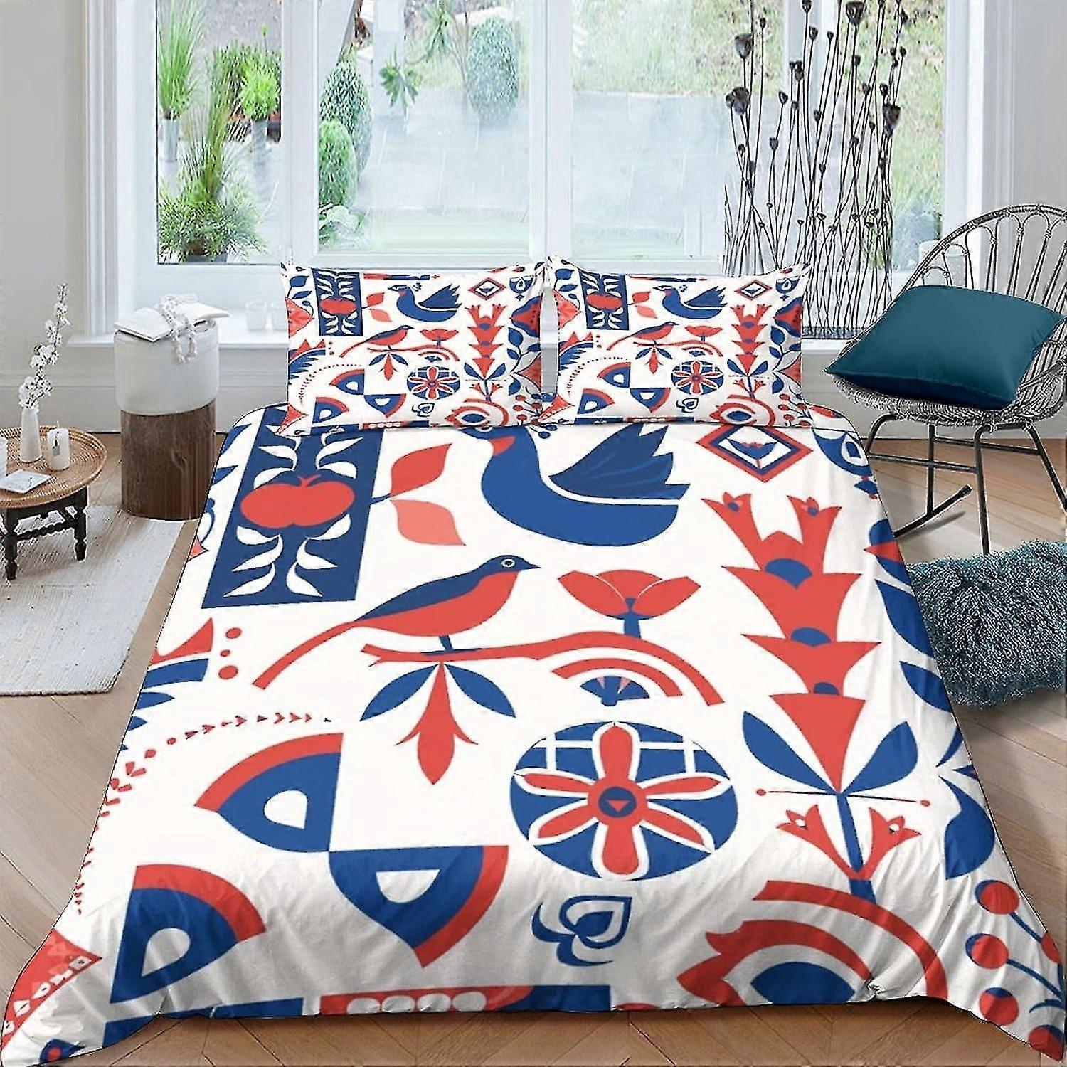Conjunto de capa de edredom boêmio para adolescentes e adultos, roupa de cama de microfibra macia com fronhas e fecho de zíper