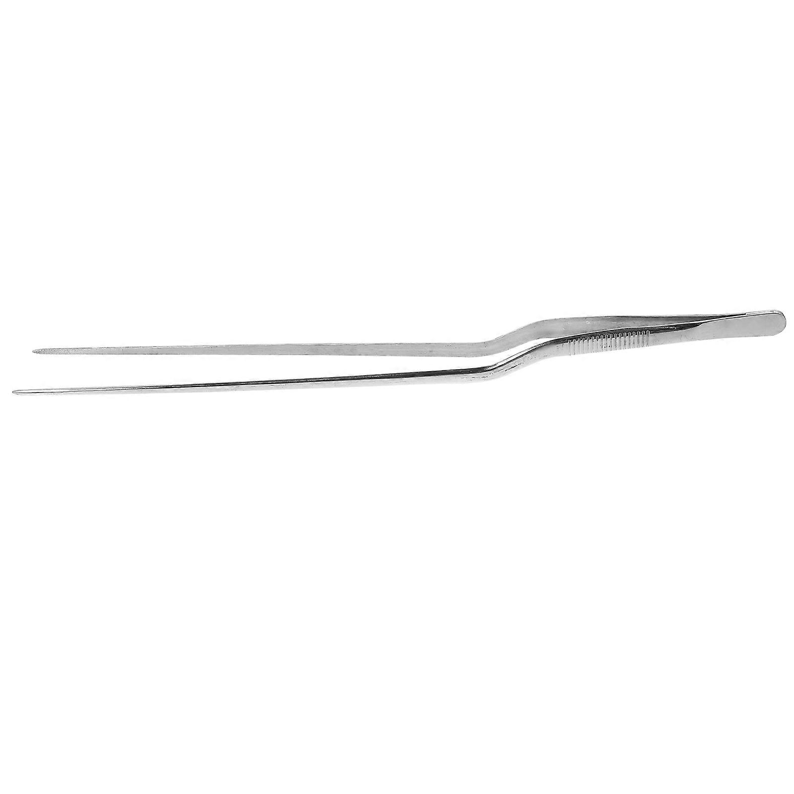 Stainless Steel Kitchen Utensils Tweezers Seafood Handling Buffet Use Long and Thin Tip 1Pack