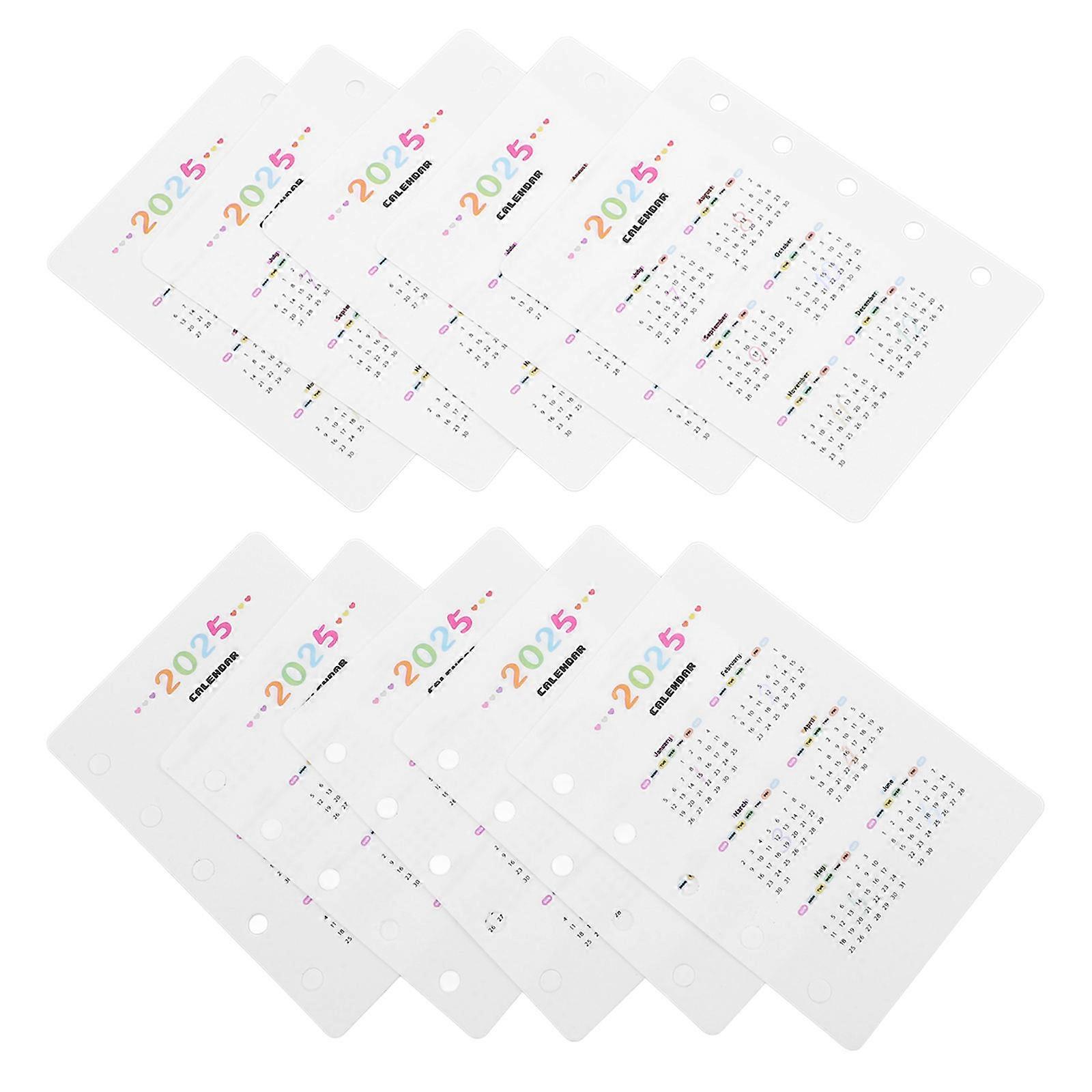 Plastic Dividers Calendar Separator Binder Accessories Organizing Notes and Schedules Multi 10Pcs