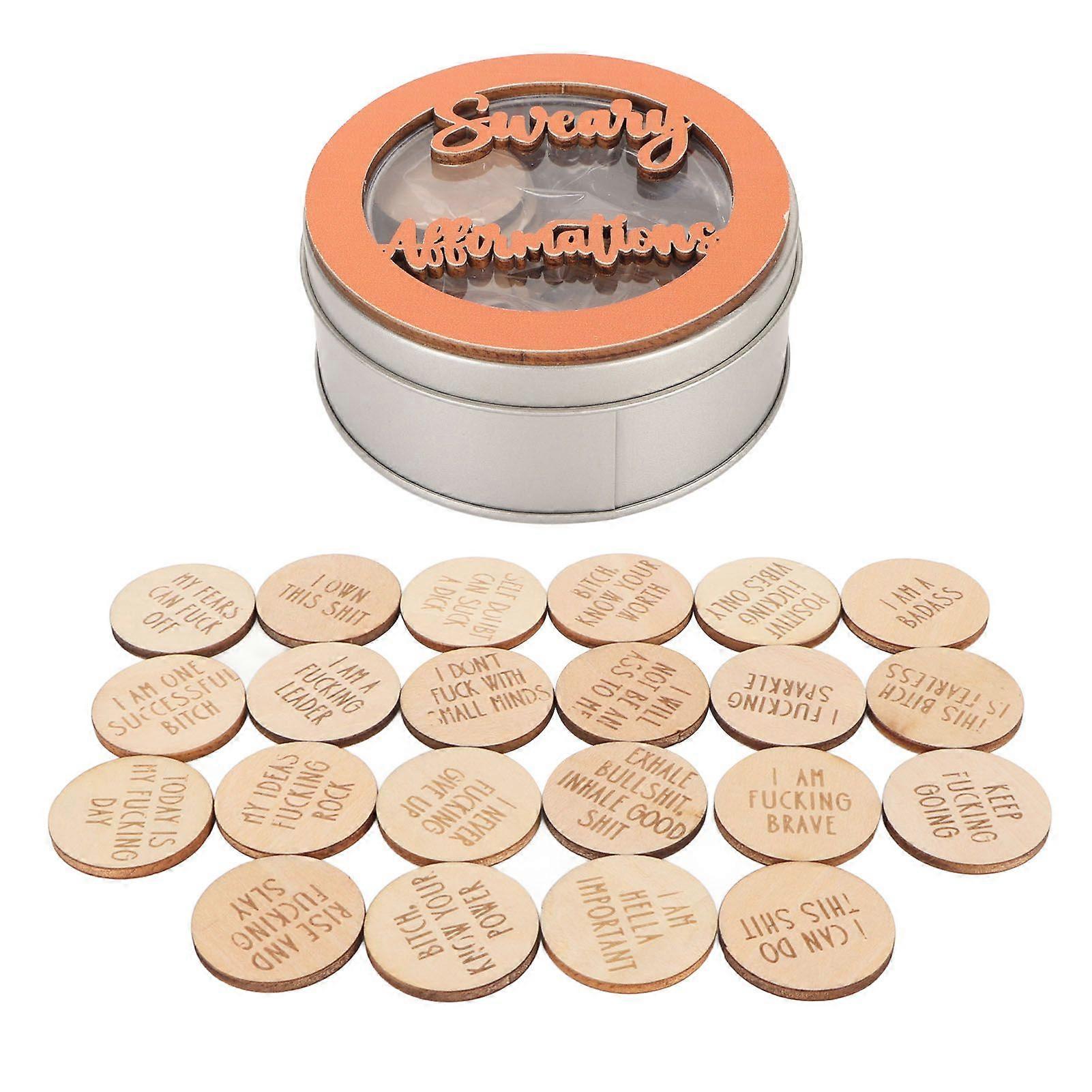 2025 Latest Model  22pcs Mini Sweary Affirmation Discs Humorous Regulate