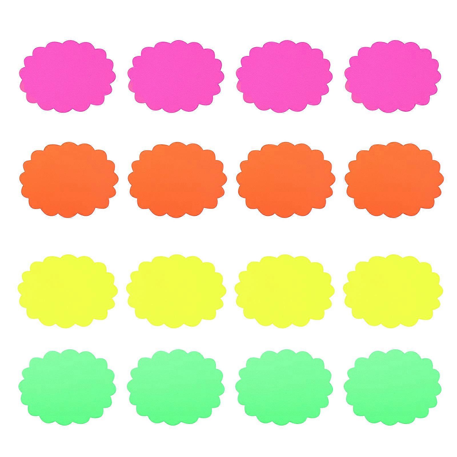 40pcs Practical Price Label Fluorescent Paper Price Tags Explosion Shaped Label