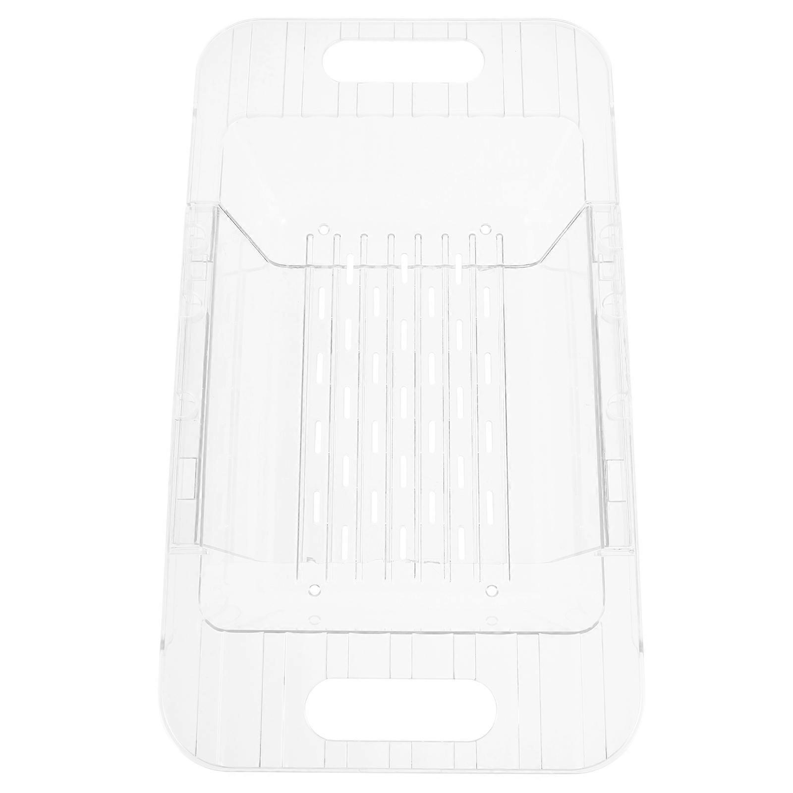 Telescopic Sink Storage Rack Holder Retractable Sink Drain Rack Modern For Household Users Plastic Rectangular 36.00X20.50X9.00CM 1Pack