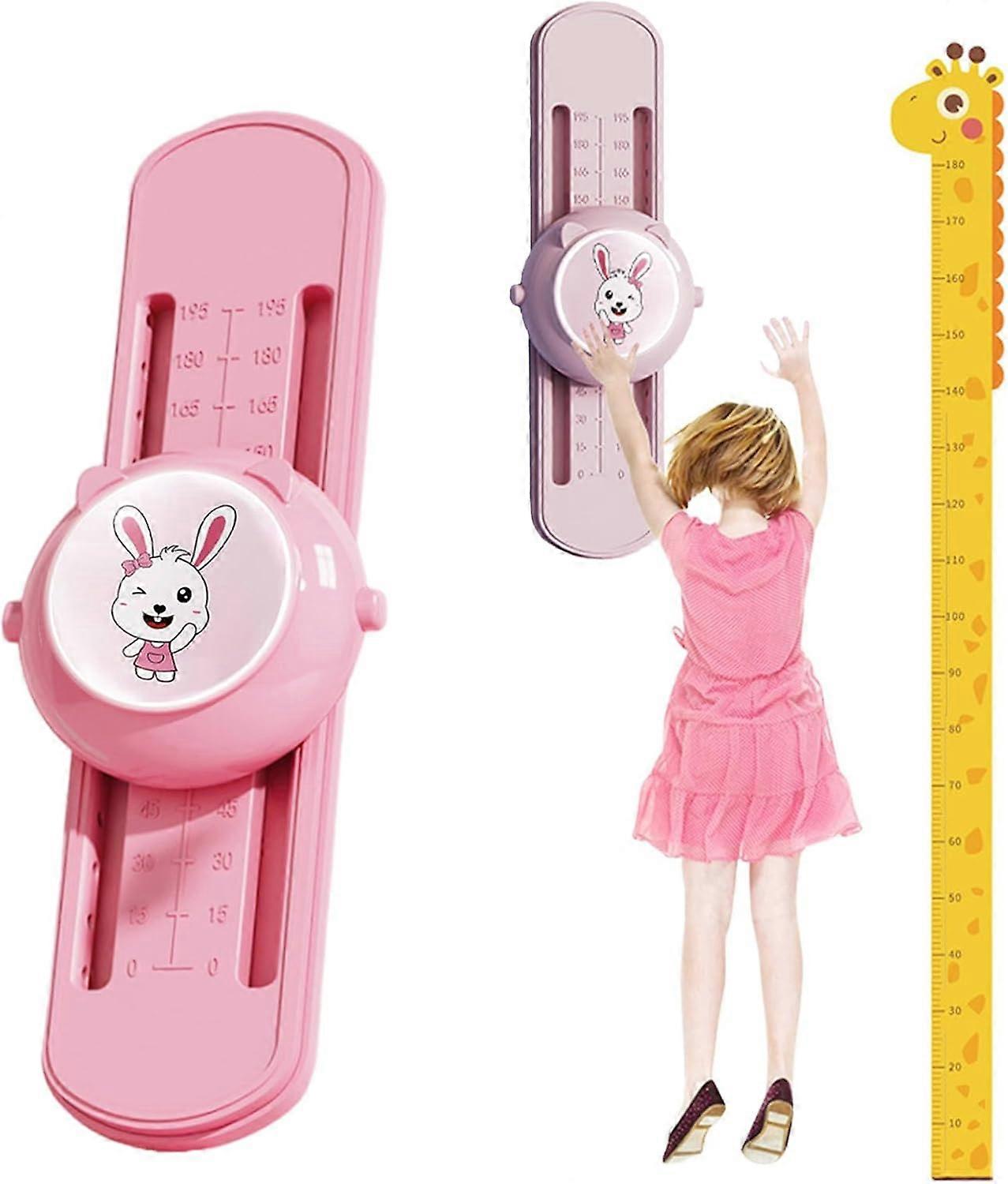 ZENGO Voice Touch High Jump Counter,English Broadcast Kids Vertical Jump Trainer,with Adjustable Height Bouncer Exercise Pink