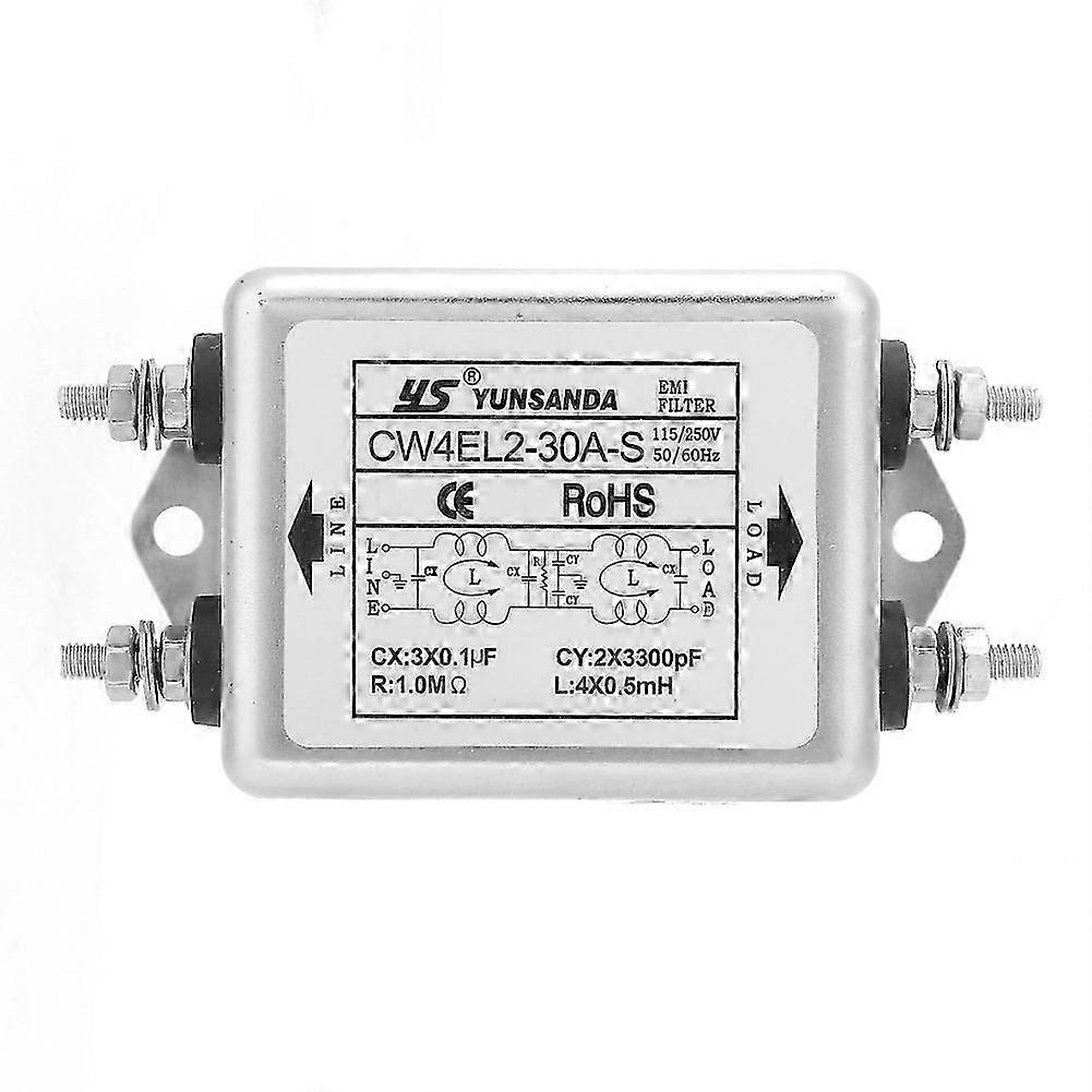 CW4EL2-30A S Single phase Power EMI Filter Power Supply Filter 115V/250V 50/60Hz