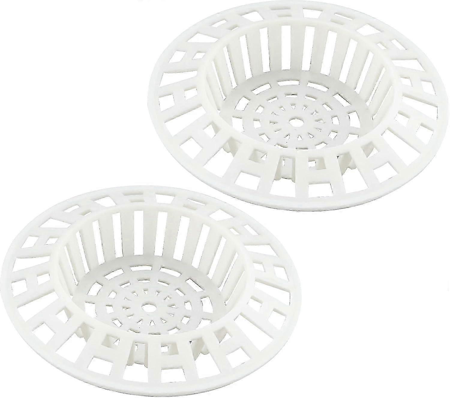 2 قطعة مصفاة بالوعة بلاستيكية ، تصفية بيضاء لصيادة الشعر التوصيل بالوعة التصفية للمطبخ حمام حوض الاستحمام - جيد