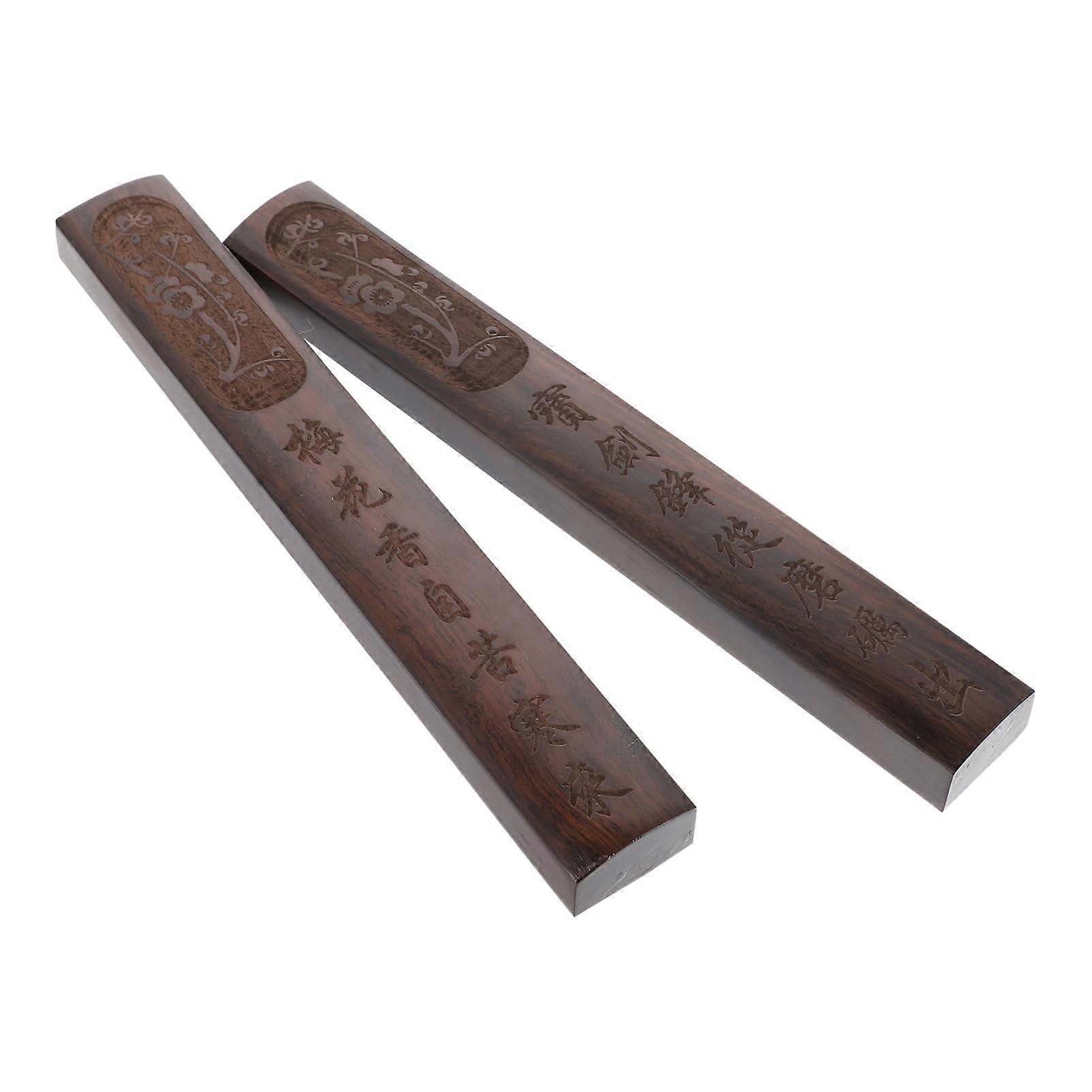 Paperweight Letter Weight Chinese Calligraphy Supply Printing On The Paper Block Paper Weight Brown Wood