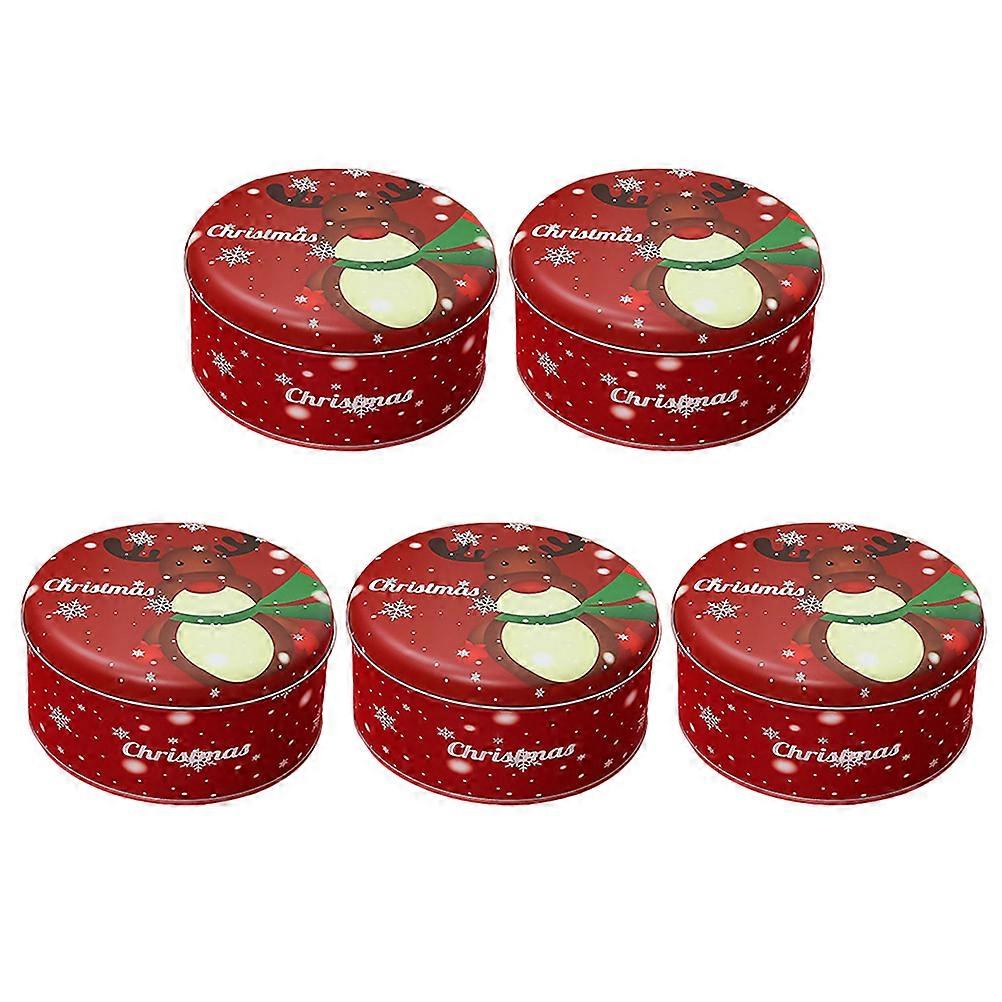 5pcs Christmas Candy Tin Box Set for Storage and Organization