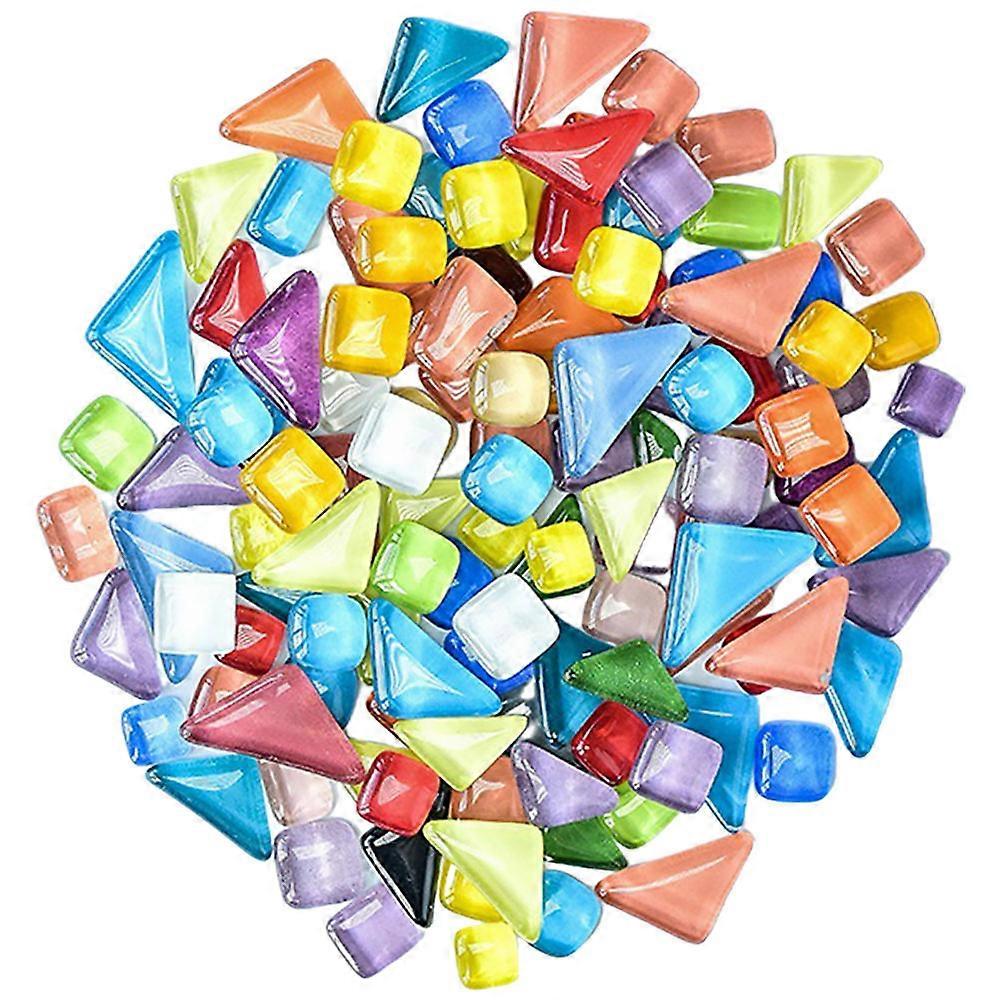 Square Tiles For Crafts Crystal Glass Exotic Style Decoration Craft Supplies 3X1X1CM 1Set