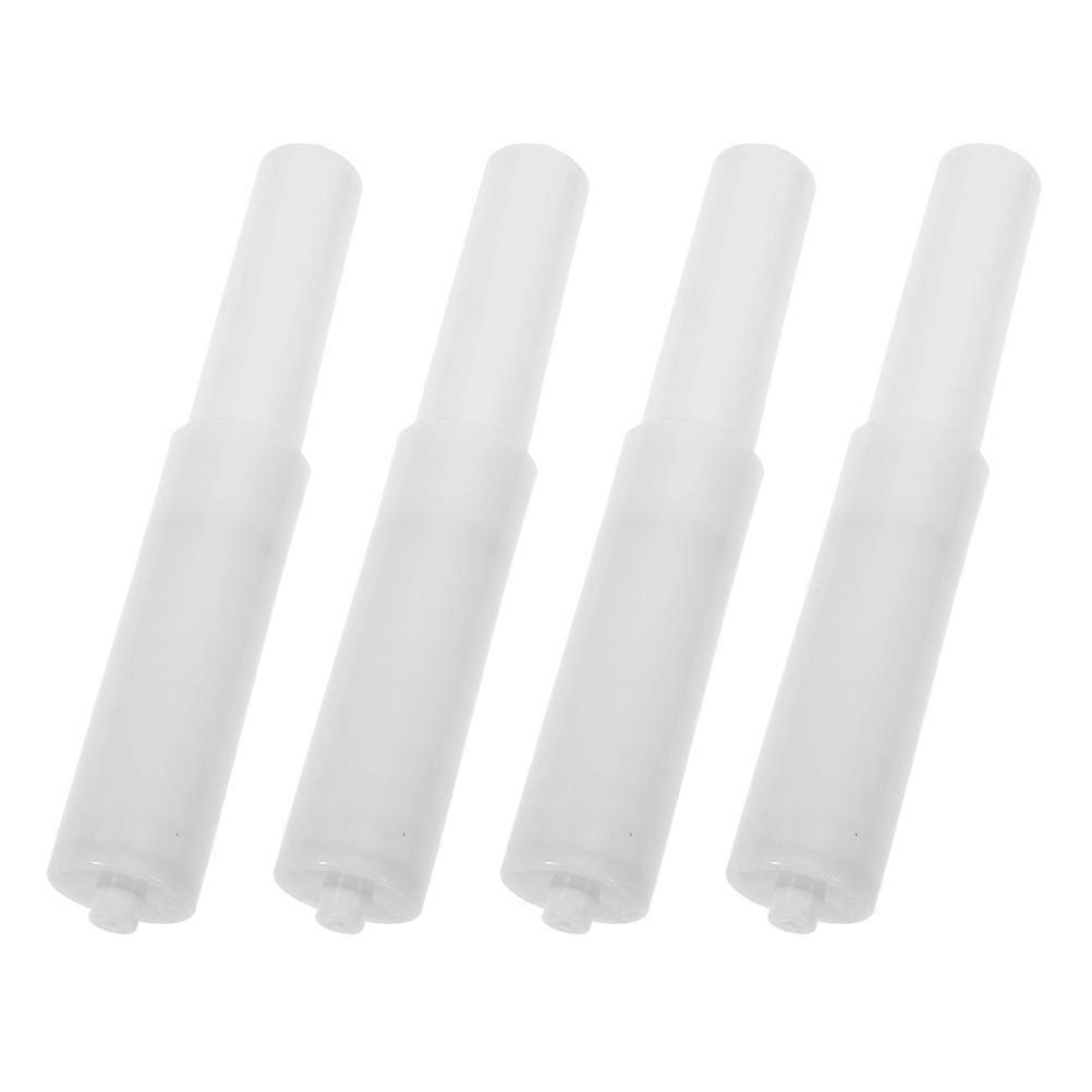 Toilet Paper Holder Roller Spindle Sleek Design Space-saving Solution White Color 15.50X2.50X2.50CM Adjustable 4Pcs