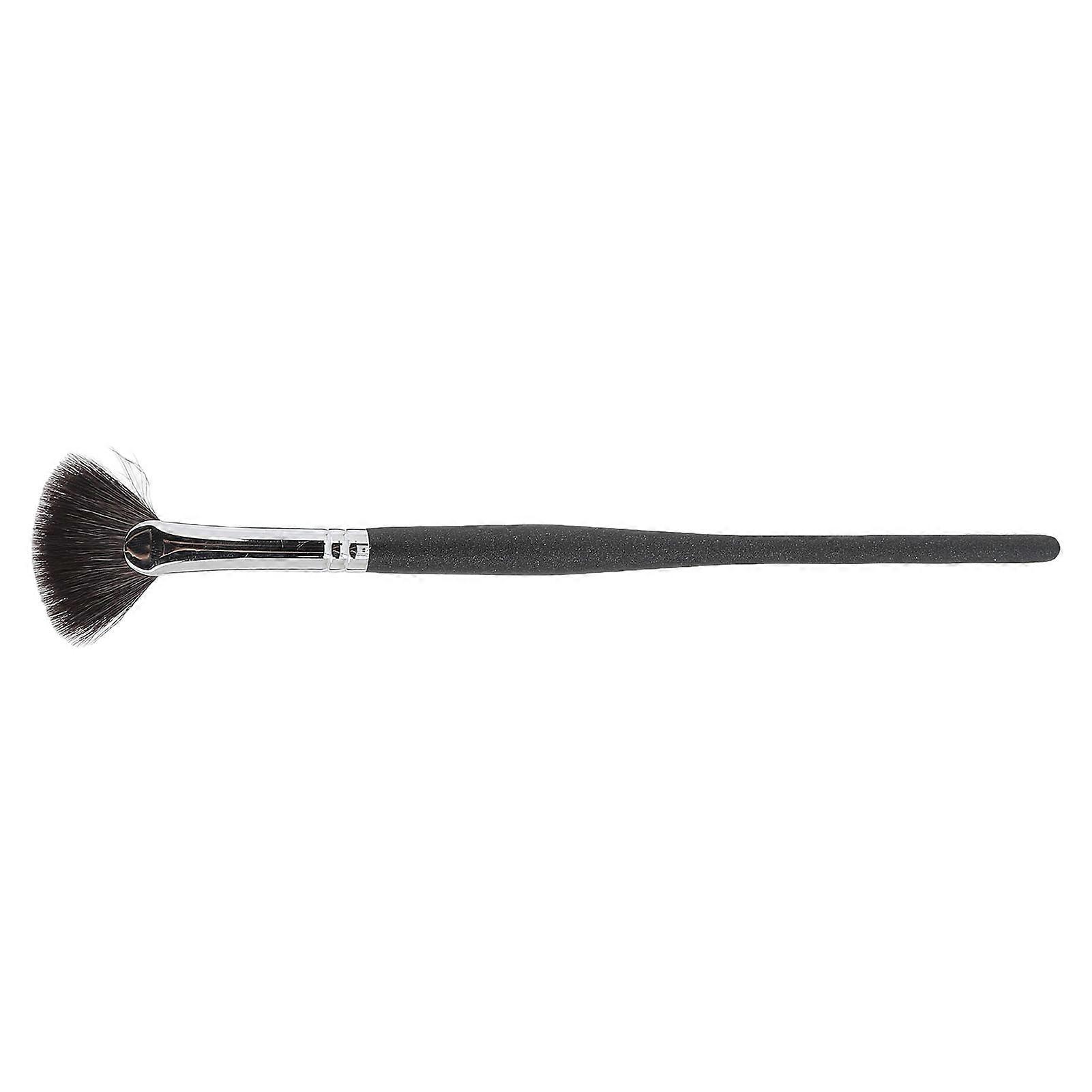 Fan Highlighter Brush Multipurpose Soft Bristles Fan Shaped Makeup Brush for Highlighter Blush Loose Powder