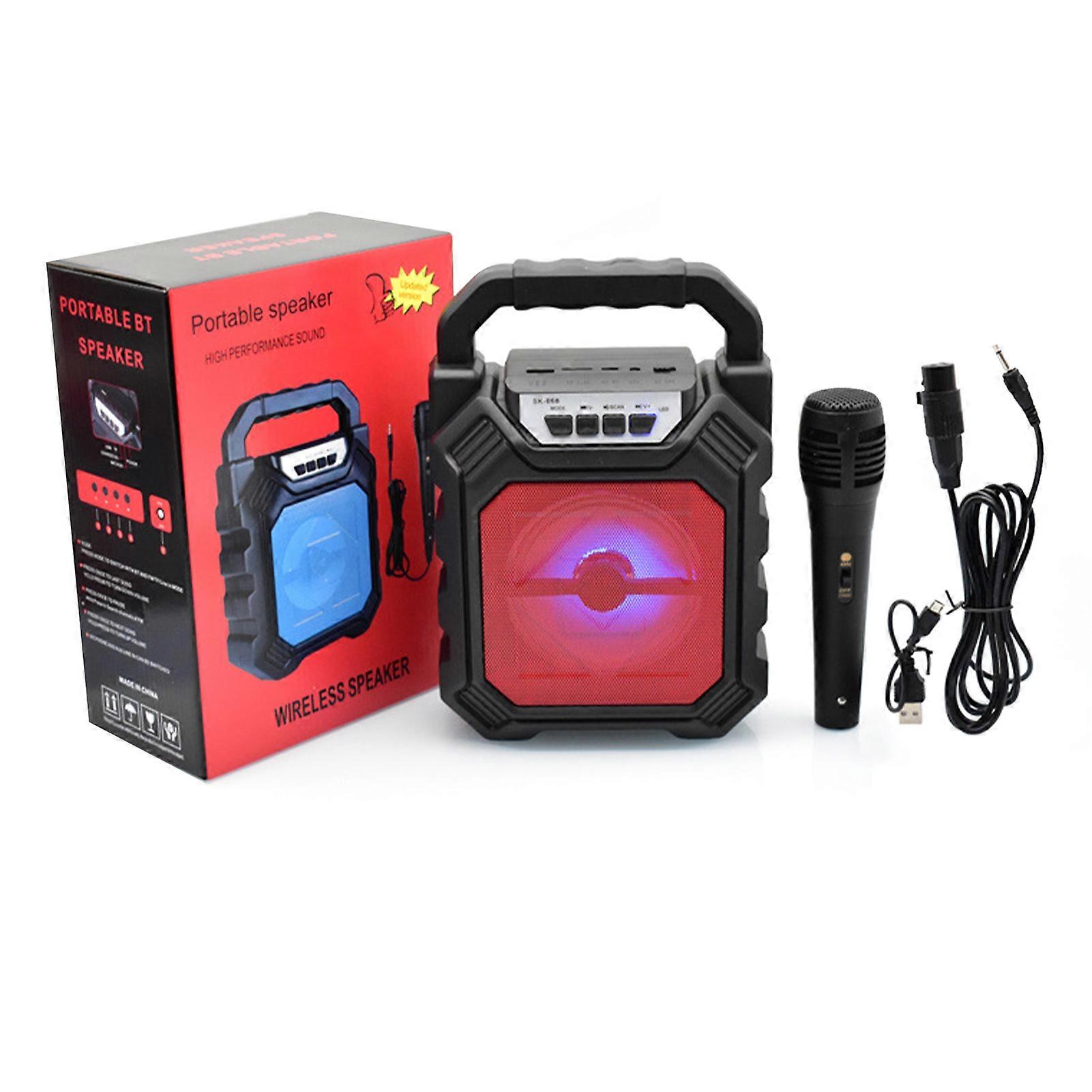 Portable Karaoke Machine with HiFi Subwoofer, Bluetooth Speaker, and Microphone