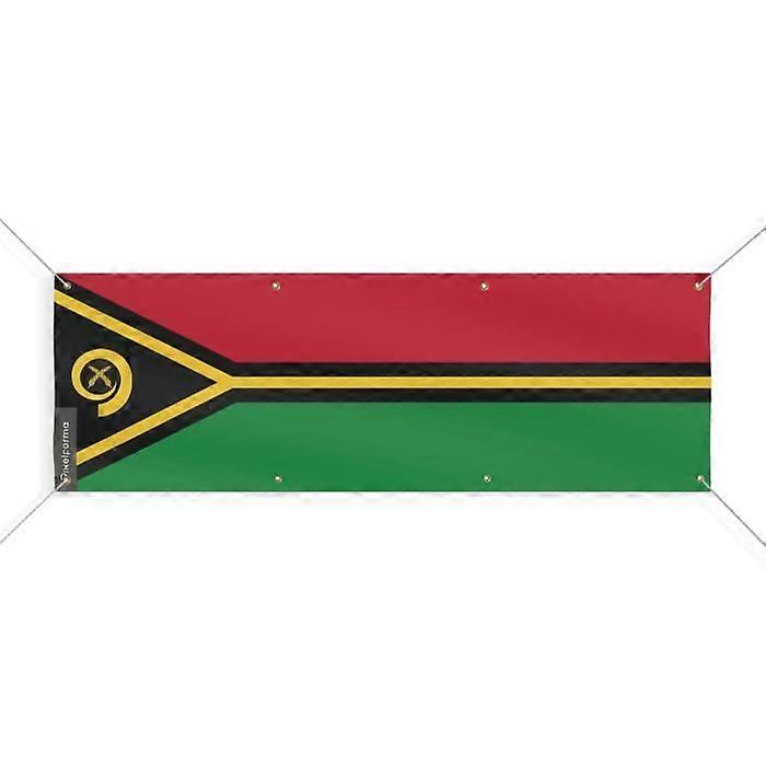 Vanuatu Flag Banner 8 Grommets 80x240 cm