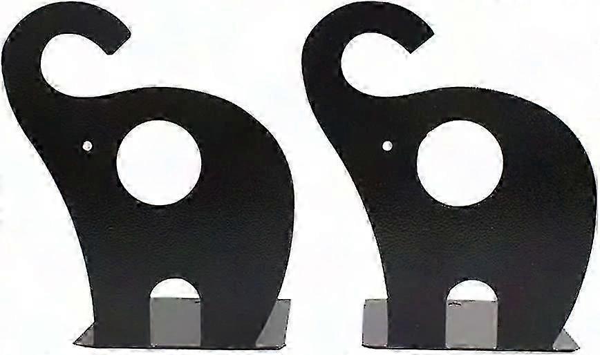 子供のための1ペア滑り止め象漫画金属ブックエンド