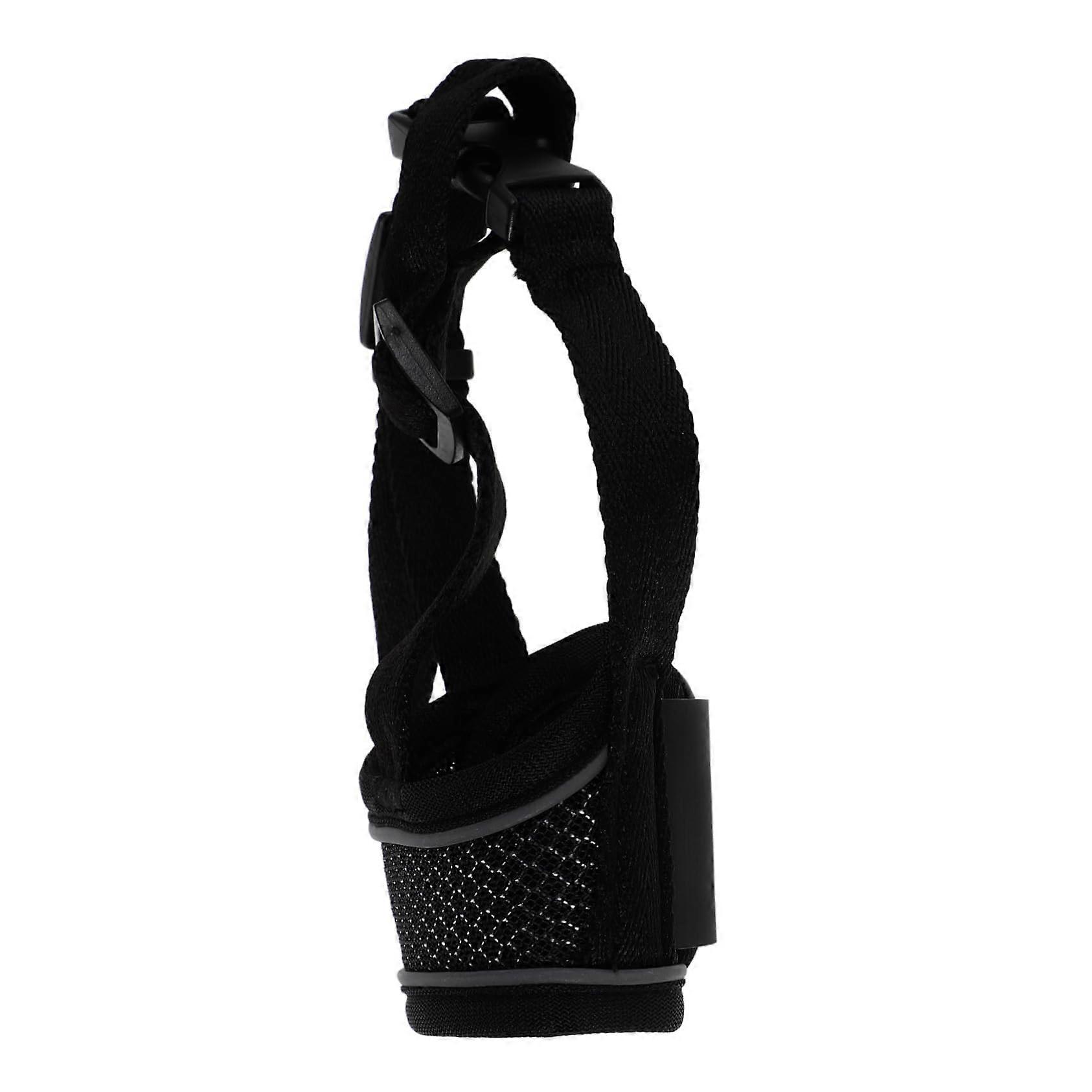 Small Dog Muzzle Breathable Mesh Material Adjustable Mouth Guard for Biting for Indoor and Outdoor Use S Recommended Black