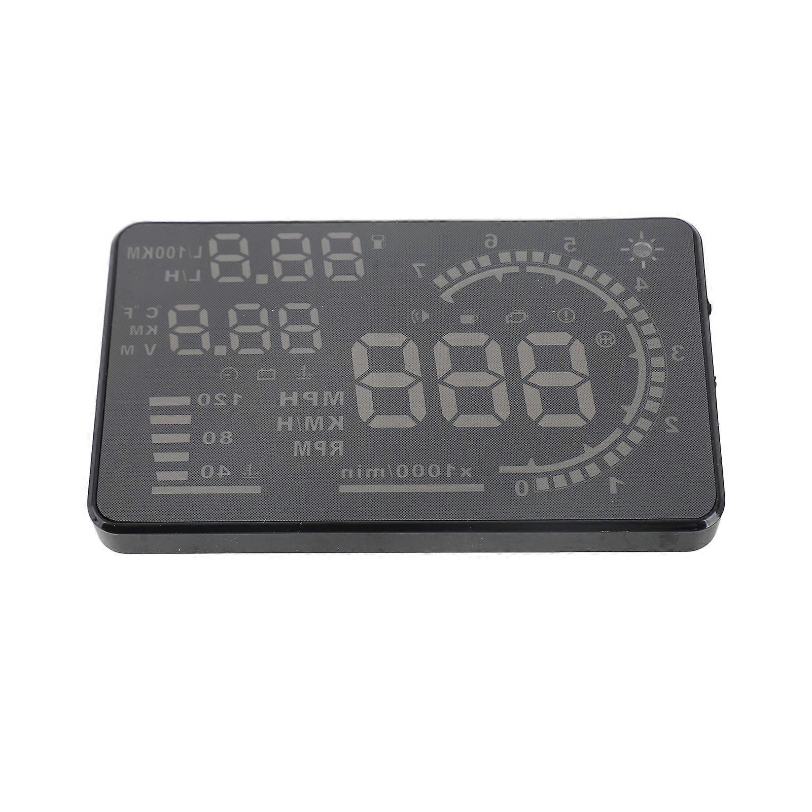 Car Display 5.5inch Large Screen Projector Digital Display Speedometer MPH RPM Overspeed Warning Safe Driving