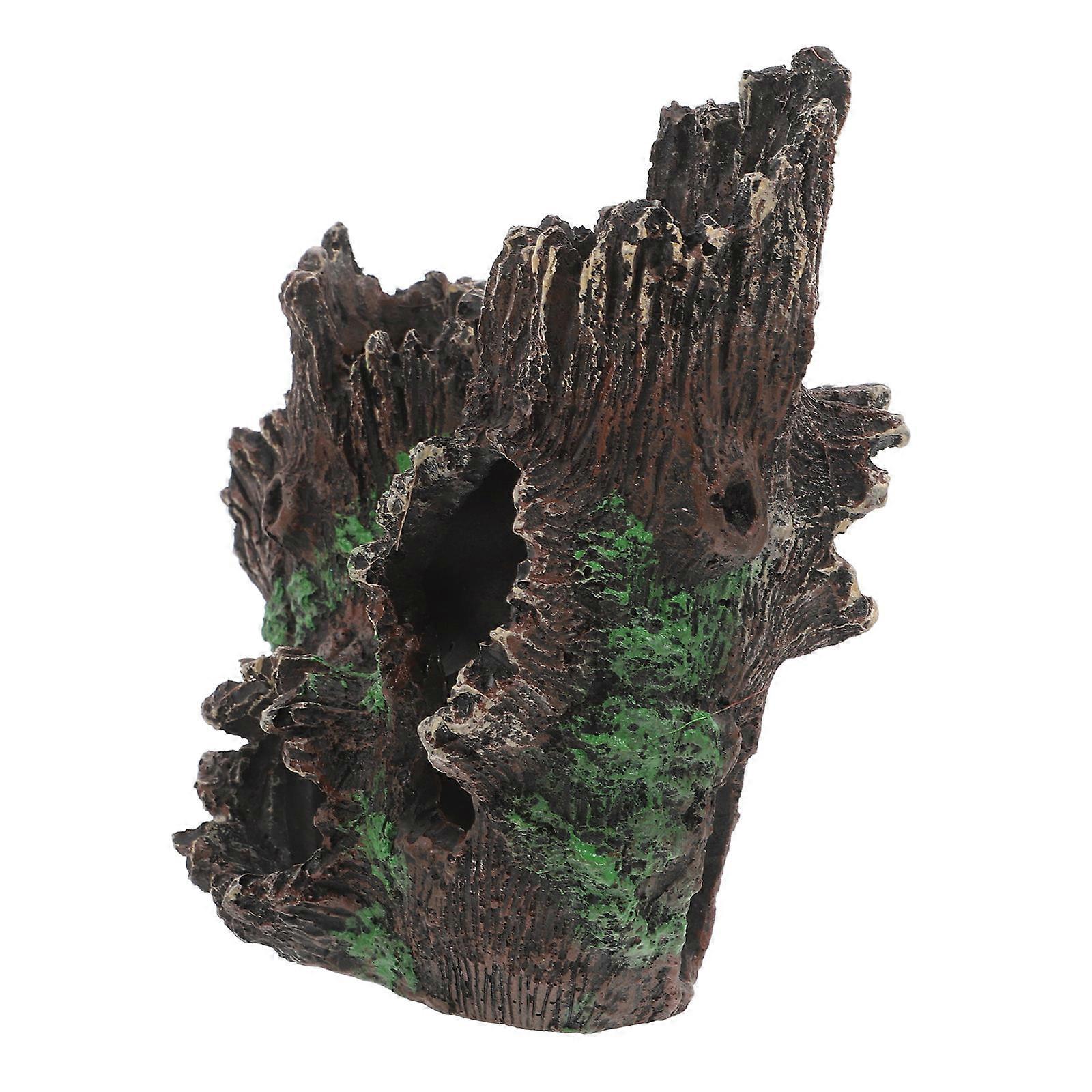 Krusty Fighting Fish Aquarium Cave Resin Tree Trunk Decoration For Fish Owners 1Set