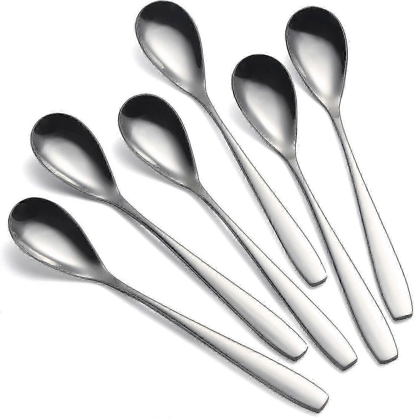 Egg Spoons For Soft Boiled Eggs Stainless Steel 5.5 In Egg Scoop Set Of 6
