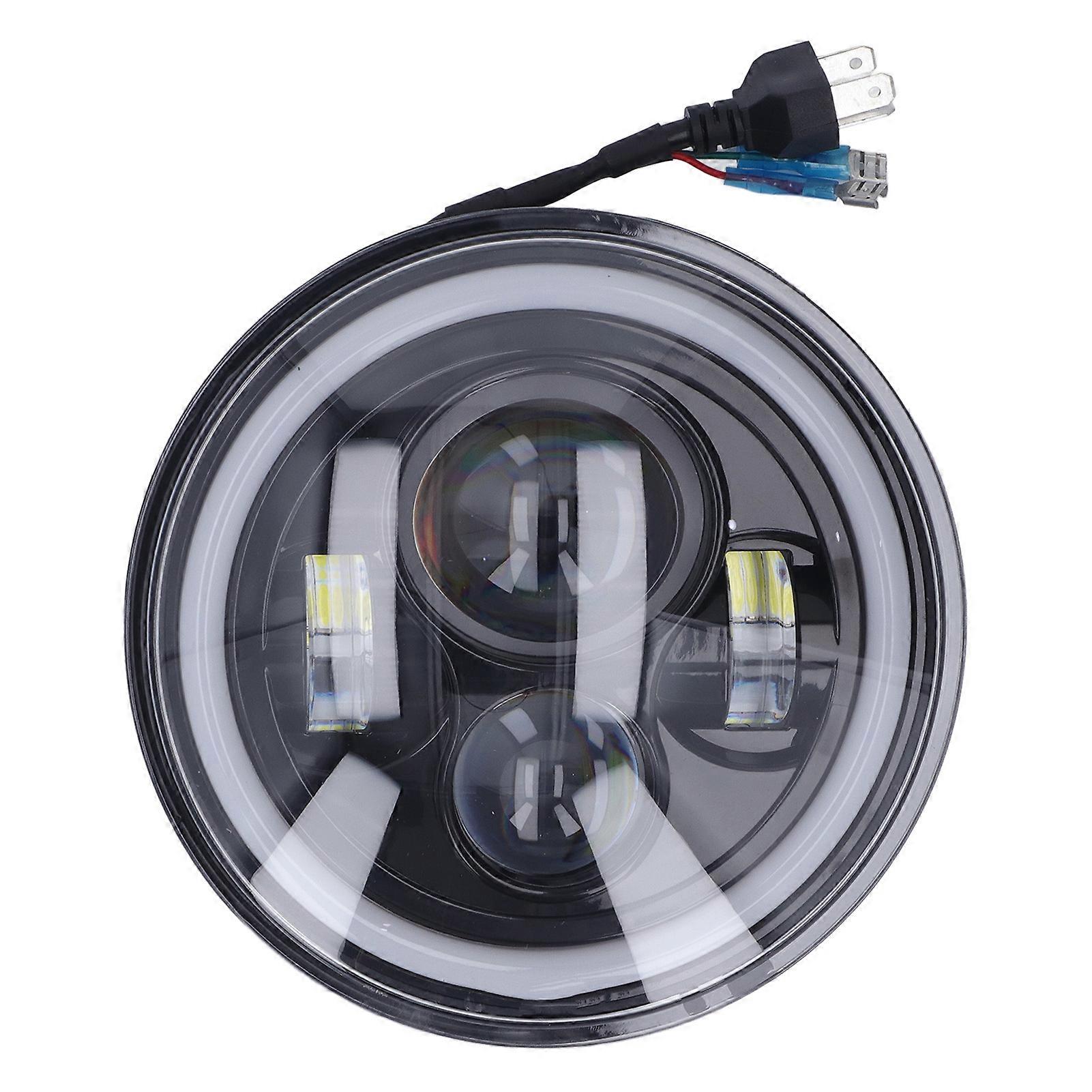 Motorcycle front light LED 7in waterproof PC mirror surface