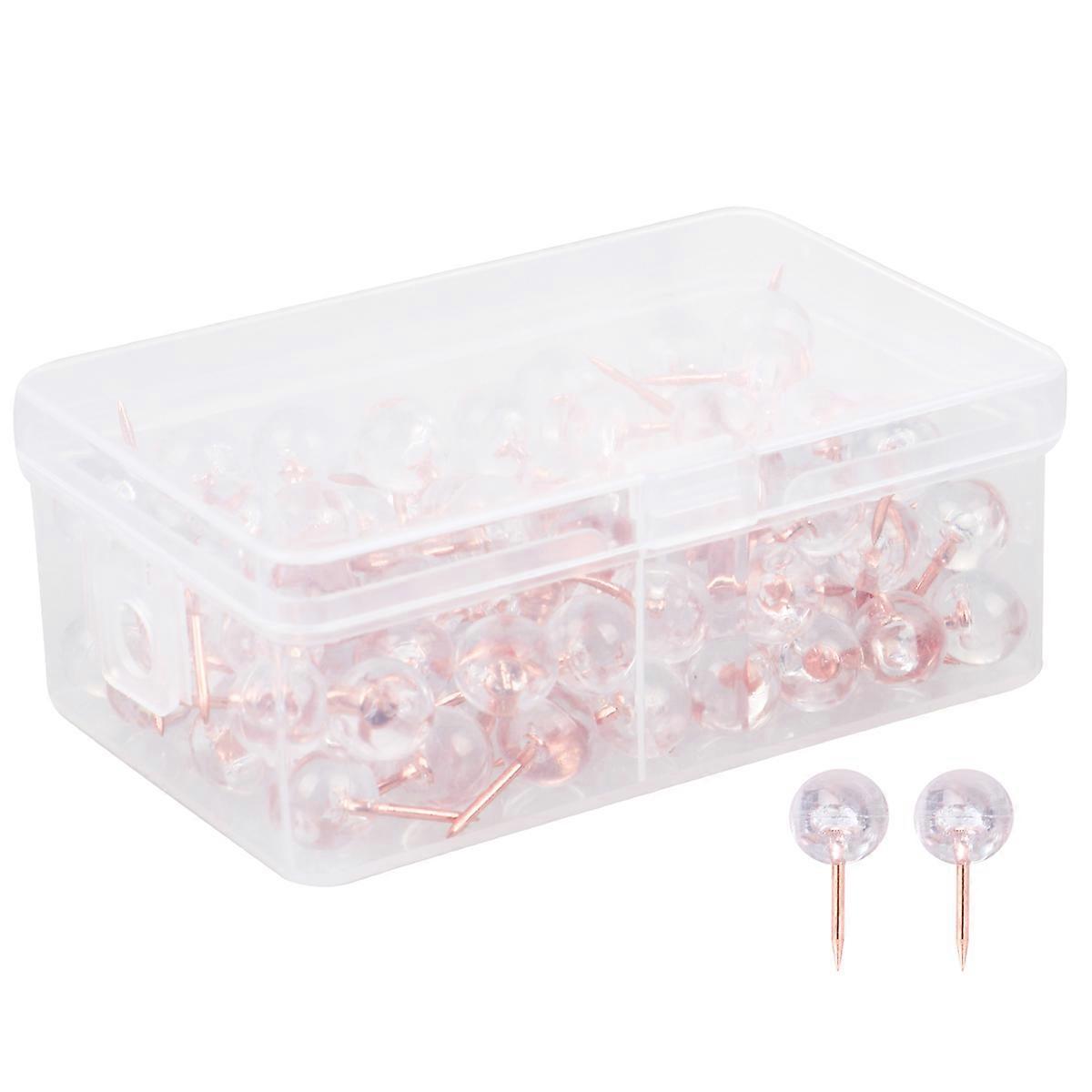 Push Pin Stainless Steel Map Tacks Hanging Lightweight Objects Decorative Drawing Pin For Home Office Travel Photos 100Pcs