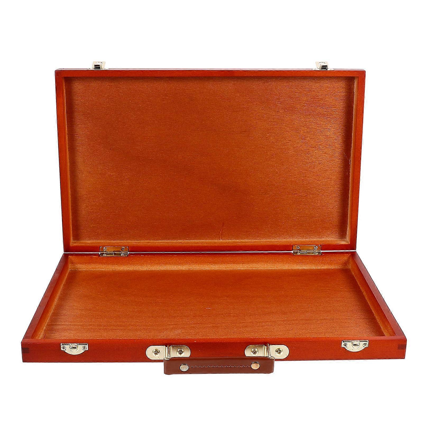 Wooden Paint Box with Locking Clasps for Pigments, Pencils, and Art Supplies Storage – Multi Functional Art Organizer for Artists
