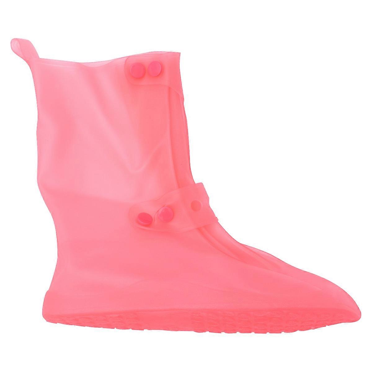 Waterproof Non-Slip Shoes Cover Pink Size 28.6X24.7X5CM Protect Shoes 1 Pair