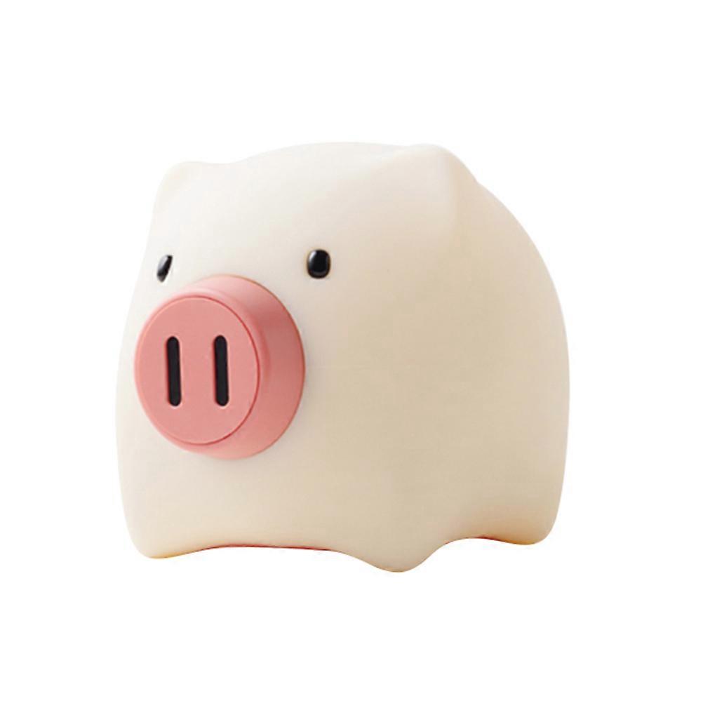 Silicone Pig Shaped Night Light with Timer Function for Nursery Bedside USB Rechargeable Multi Color 1060 Minutes