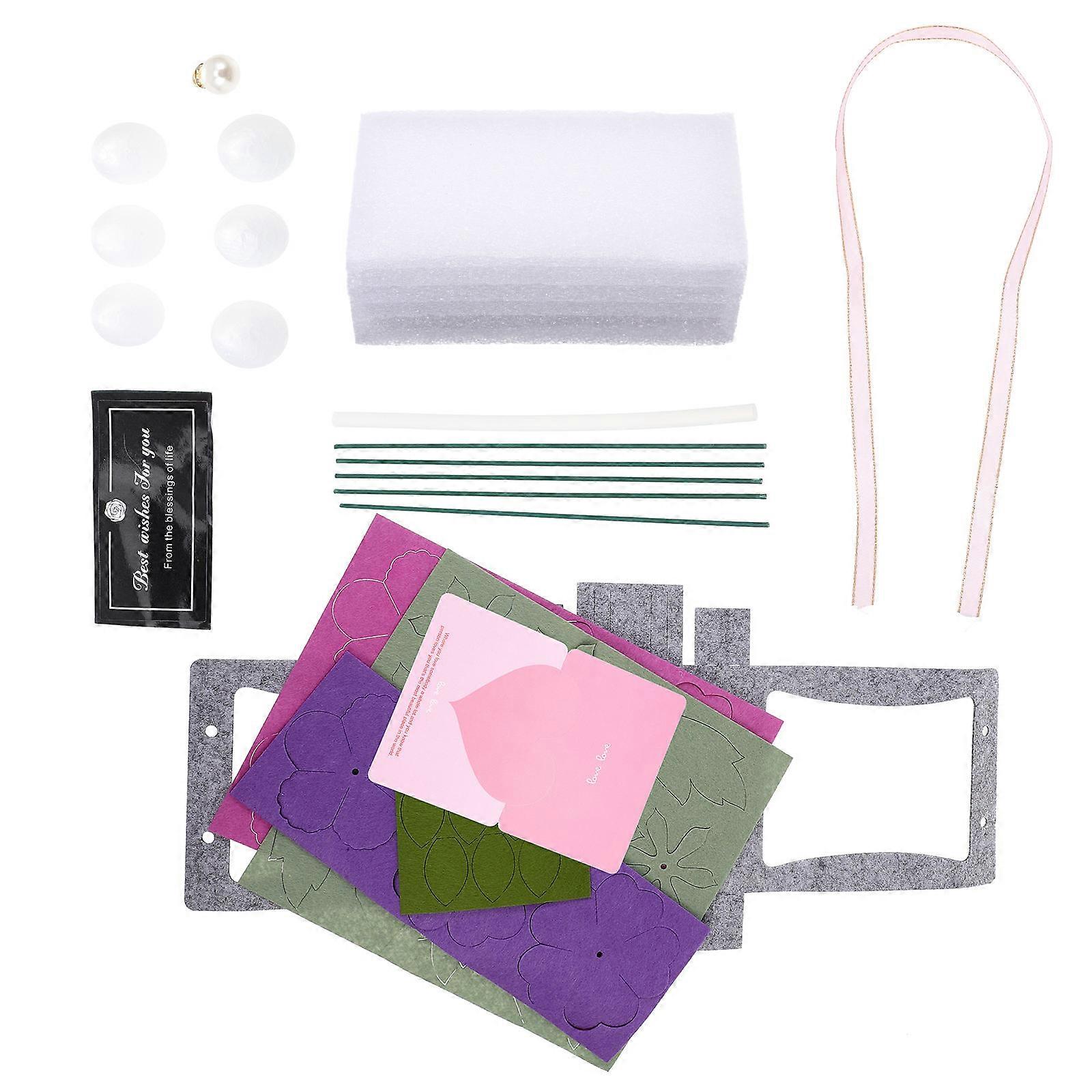 Creative DIY Flower Kit for Kids with Non-Woven Fabric Multicolor 1 Set