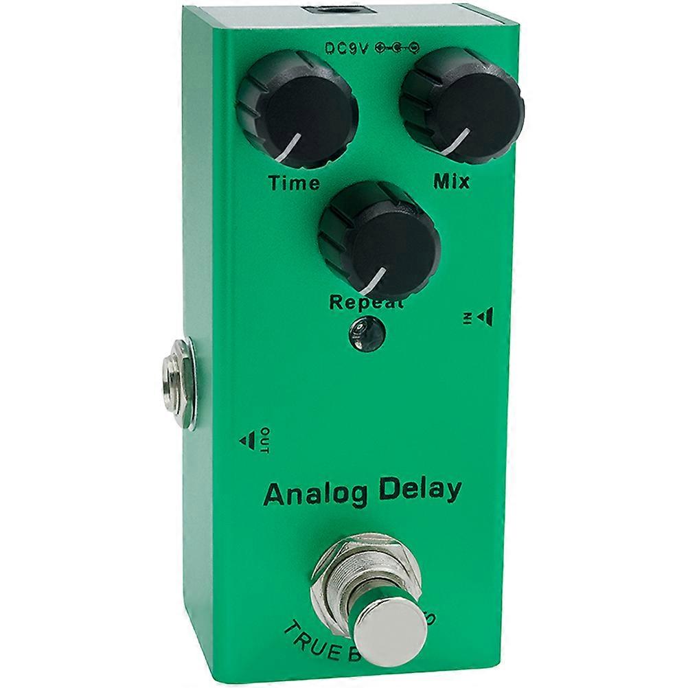 True Bypass Delay Effects Pedal for Musicians Practicing on .62X1.65X1.34In Dark Green 1Pack
