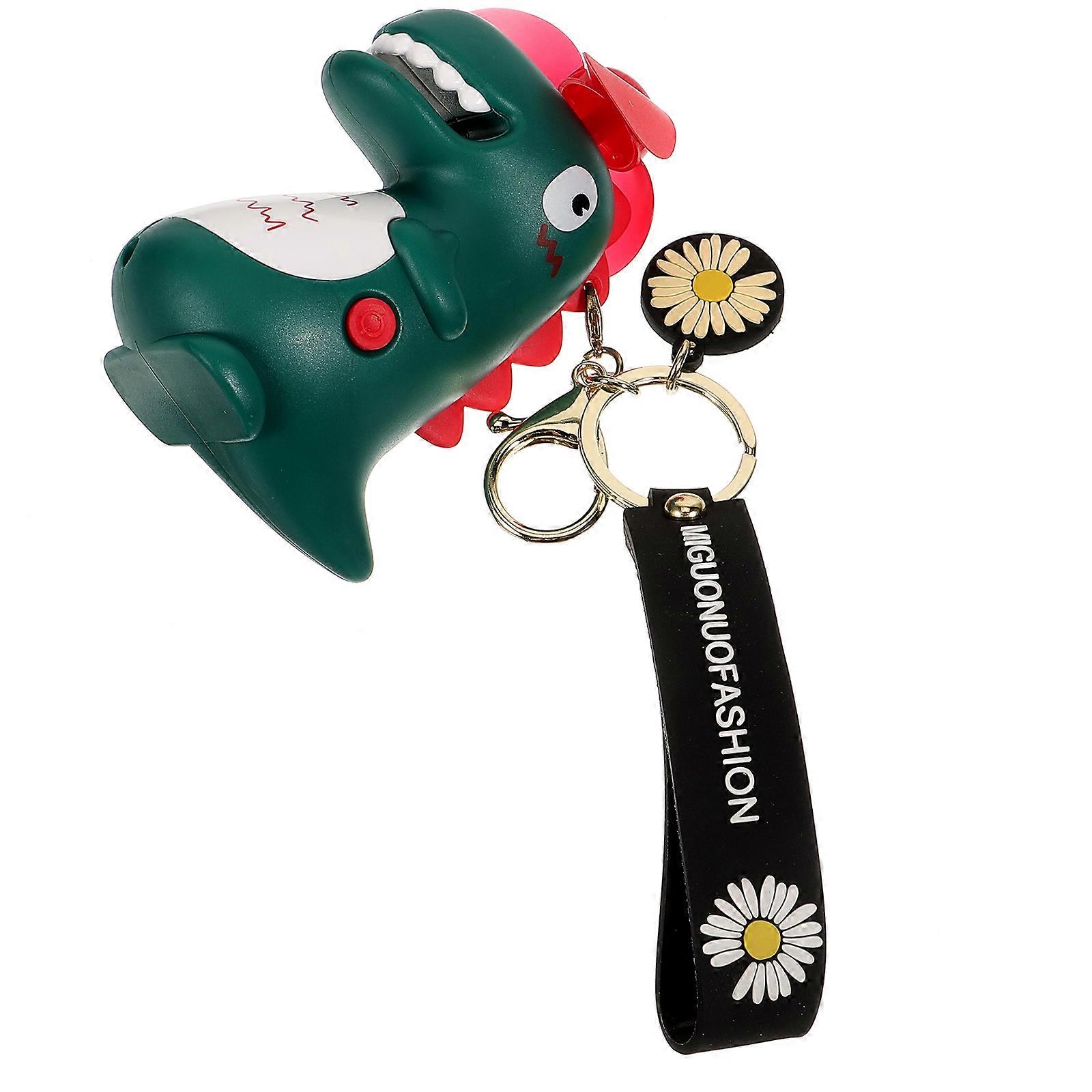 Handheld Fan Lanyard Design Dinosaur Mini Fan Summer Use USB Rechargeable 1Pc