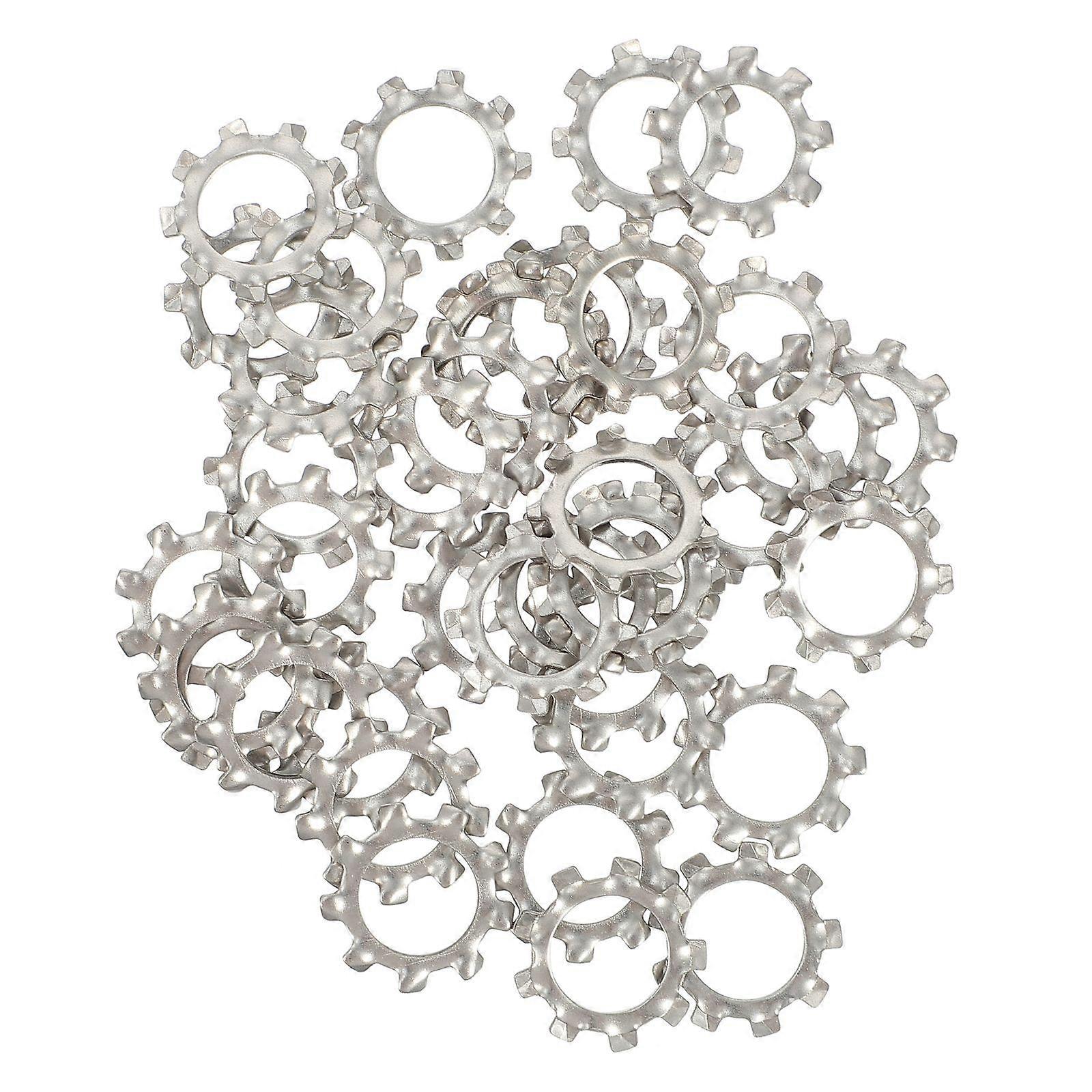 External Serrated Lock Washers 280pcs for Fasteners, Shock Resistant Stable Locking Washers for Machinery Applications