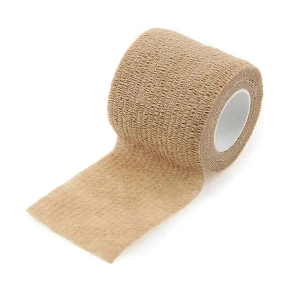 Selfadhesive elastic sports bandage for wrapping knee pads, fingers, ankles, palms, and shoulders, 5 cm x 4.5 M, light brown Ref: 6522