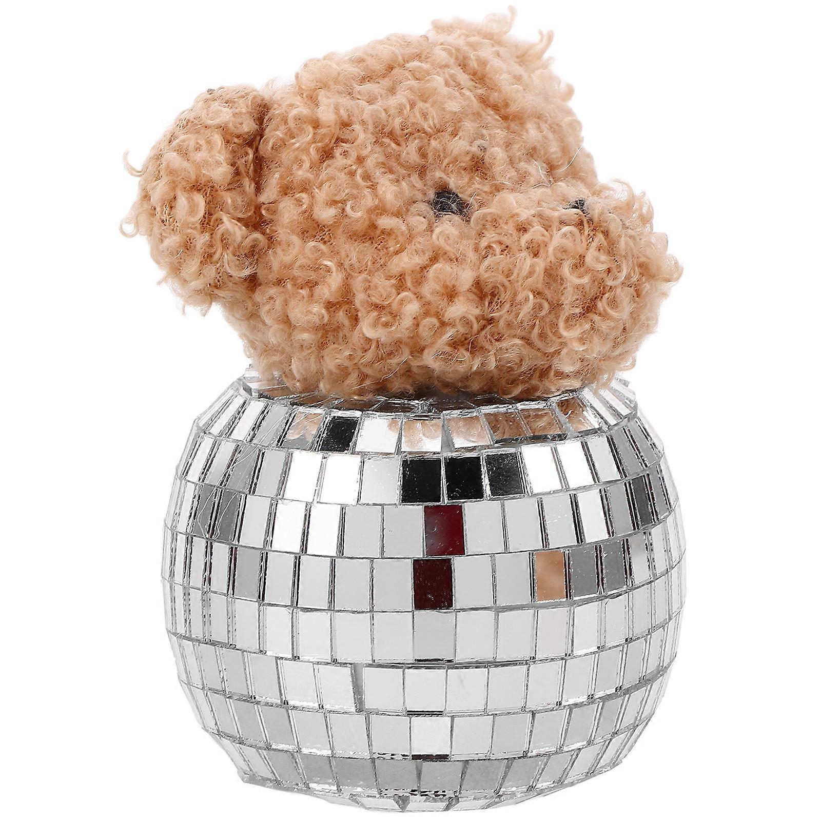 Disco Party Bear Decor, Captivating Mirror Ball, Elegant Room Addition