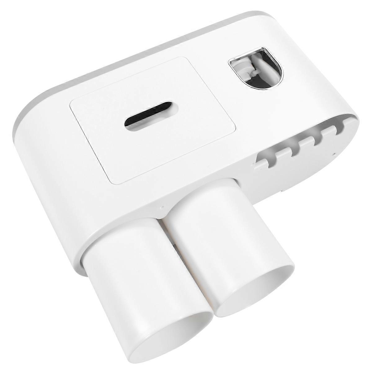 Toothpaste Dispenser Combined with Toothbrush Holder, Modern Bathroom Solution