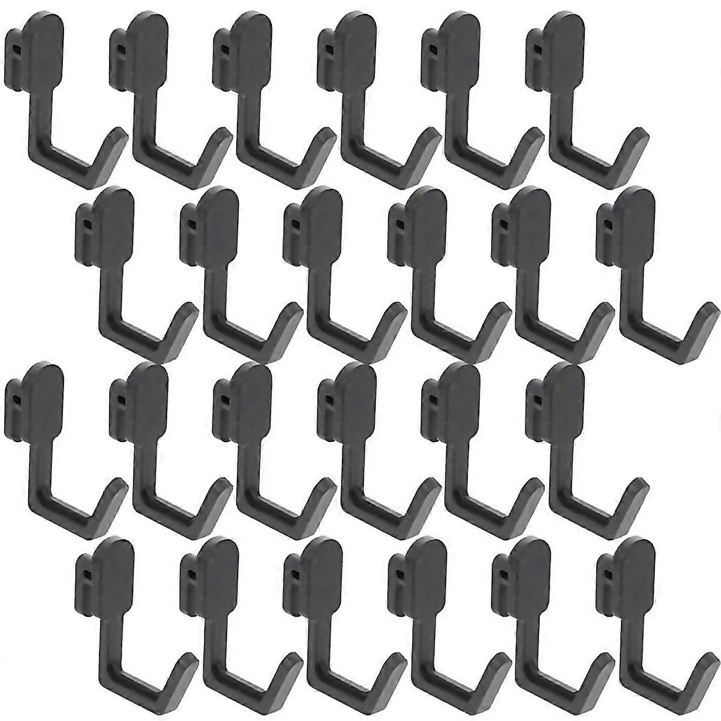 For 24pcs Pegboard Hooks J Shape Pegboard Hook Peg Board Tool Partsblack