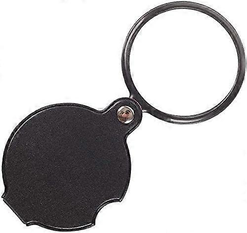 Portable Mini Lupe with Glass Lens, Foldable PU Material Pocket Magnifier for Reading and Beauty Applications