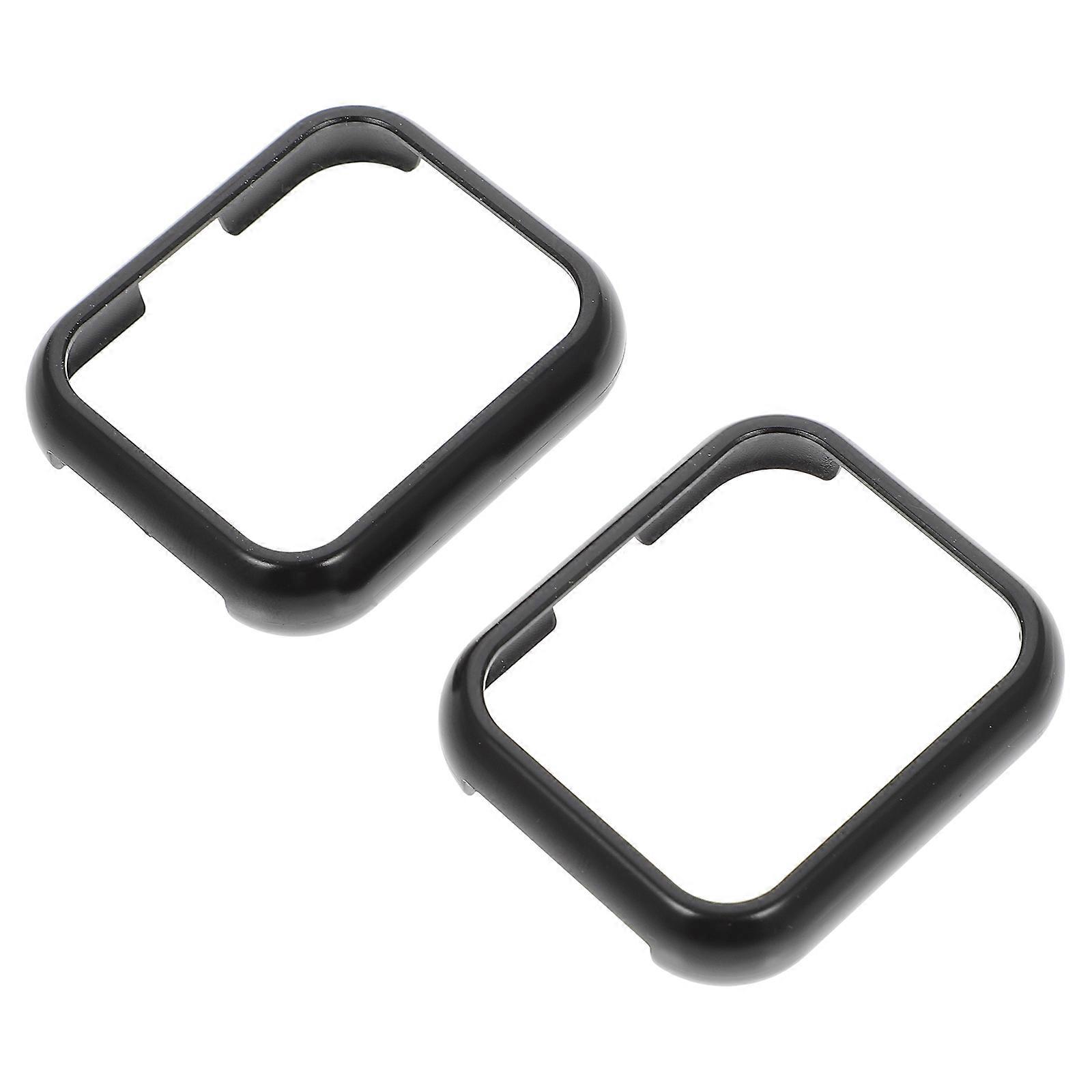 Practical Watch Screen Protector with Ultra Thin Black Plastic Case for Reliable All Round
